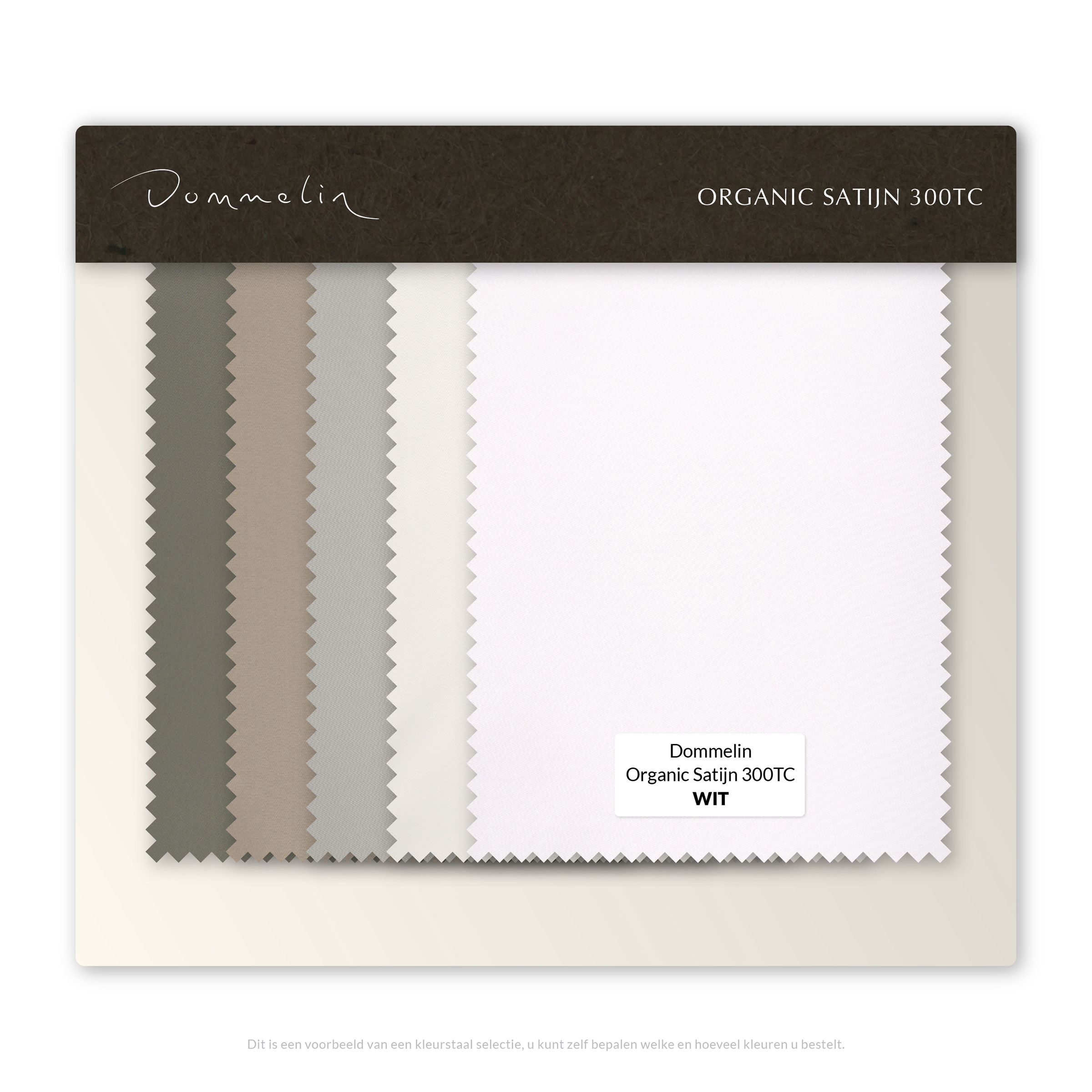 Dommelin Kleurstalen Organic Satijn 300TC
