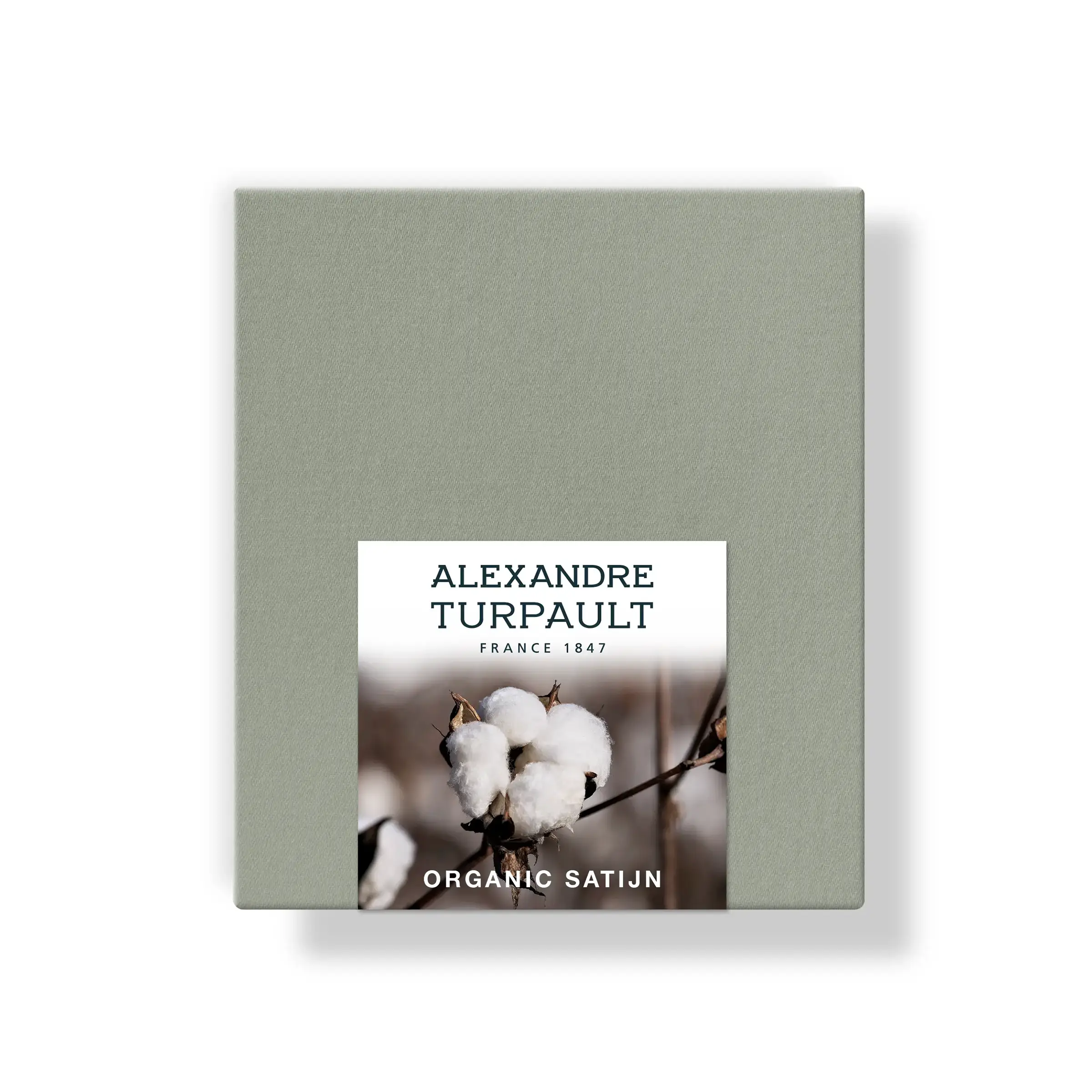 Alexandre Turpault Kussensloop Teophile Organic Satijn 300TC Linden Green