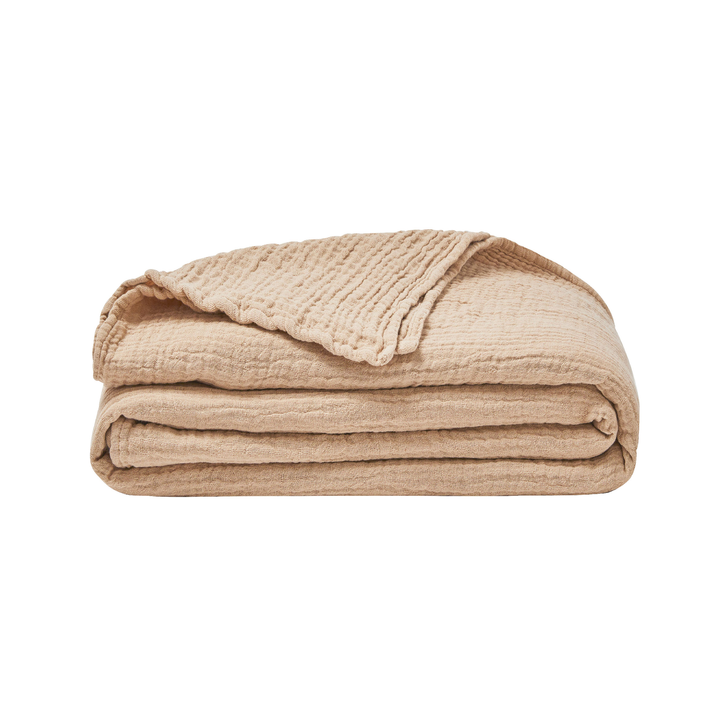 Essix Plaid Jazzy Stonewashed Katoengaas Biscuit 130 x 170 cm