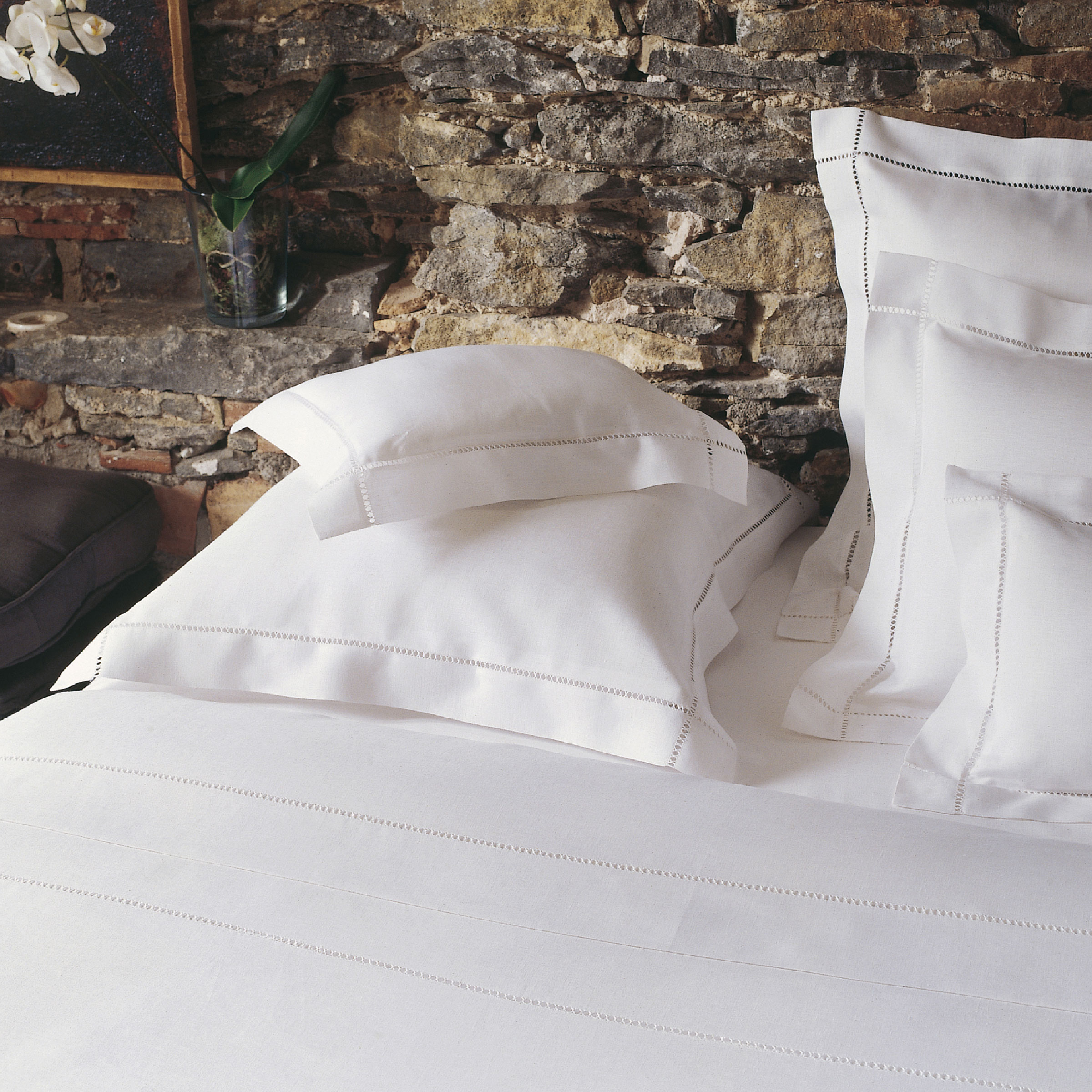 Alexandre Turpault Dekbedovertrek Set Regence Linnen Wit