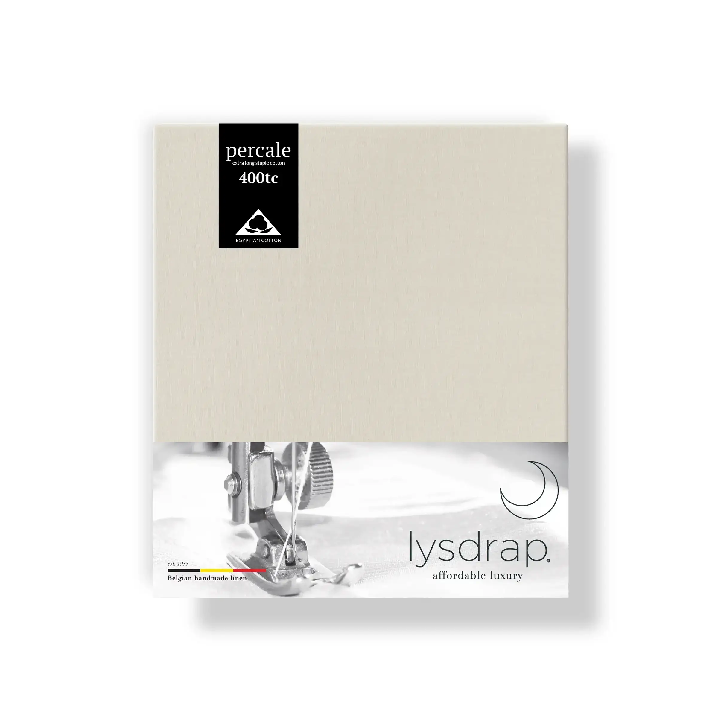 Lysdrap Kussensloop Virgo Percal 400TC Champagne