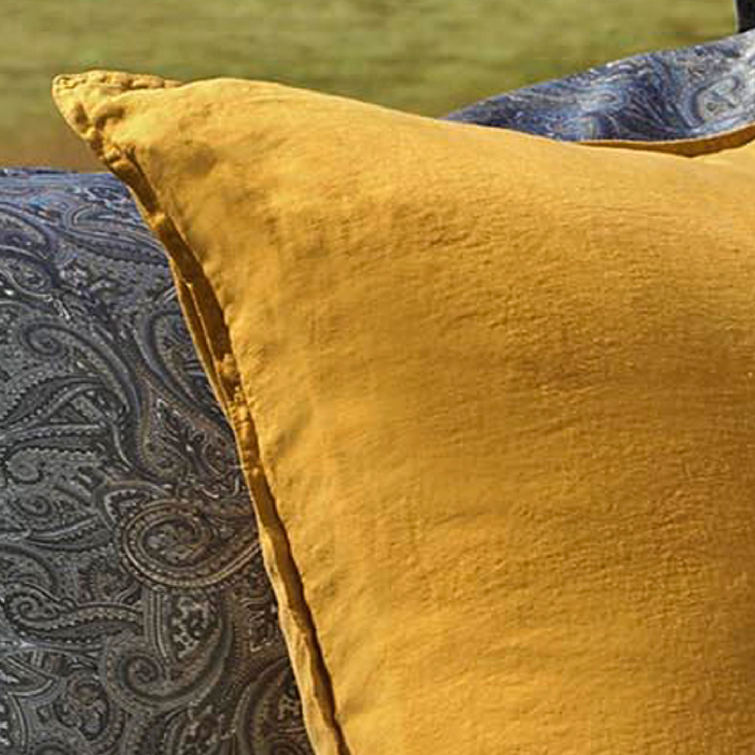 Dommelin Kussensloop Tough Stonewashed Linnen Ambergeel 60 x 70 cm