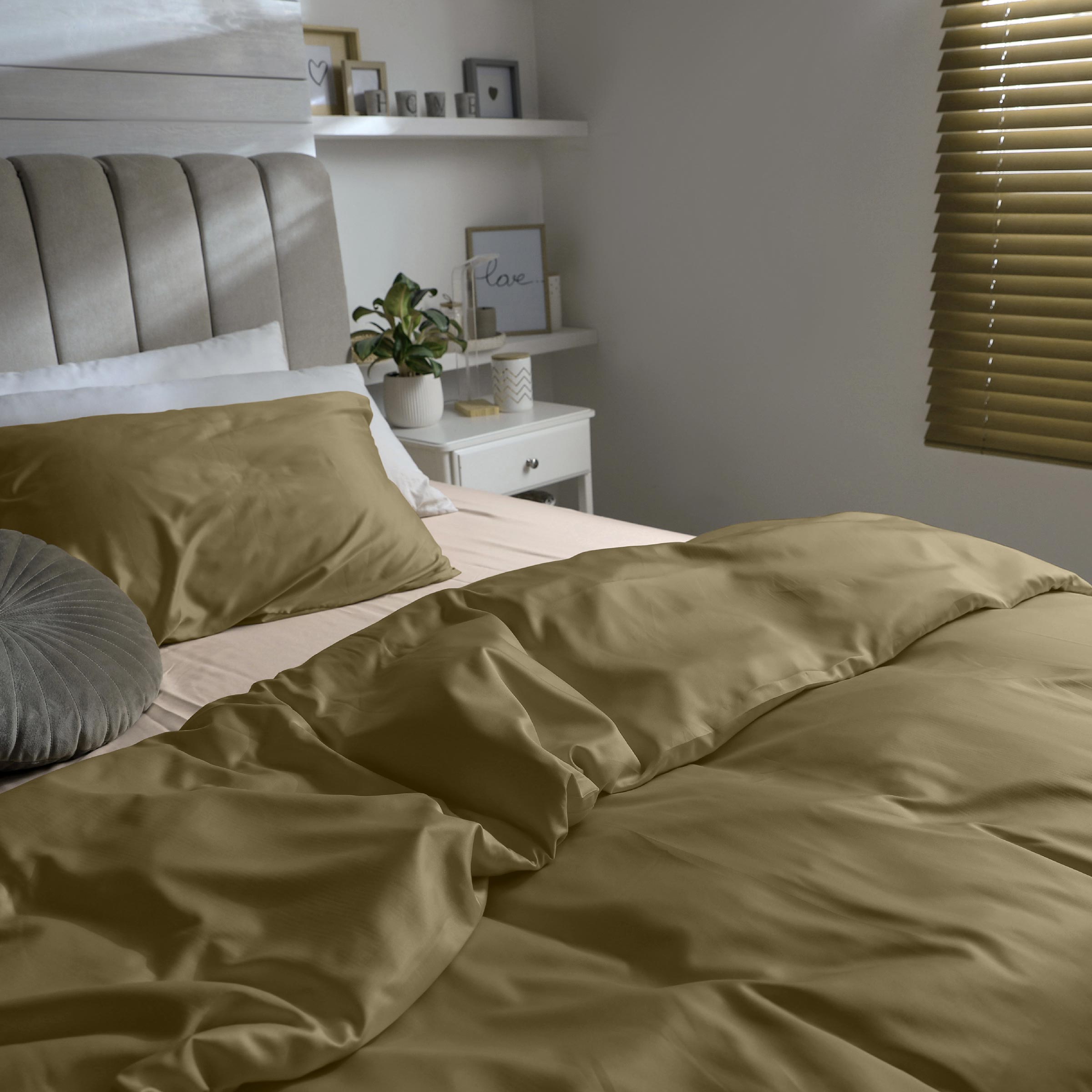 Dommelin Dekbedovertrek Set Satijn 300TC Brons