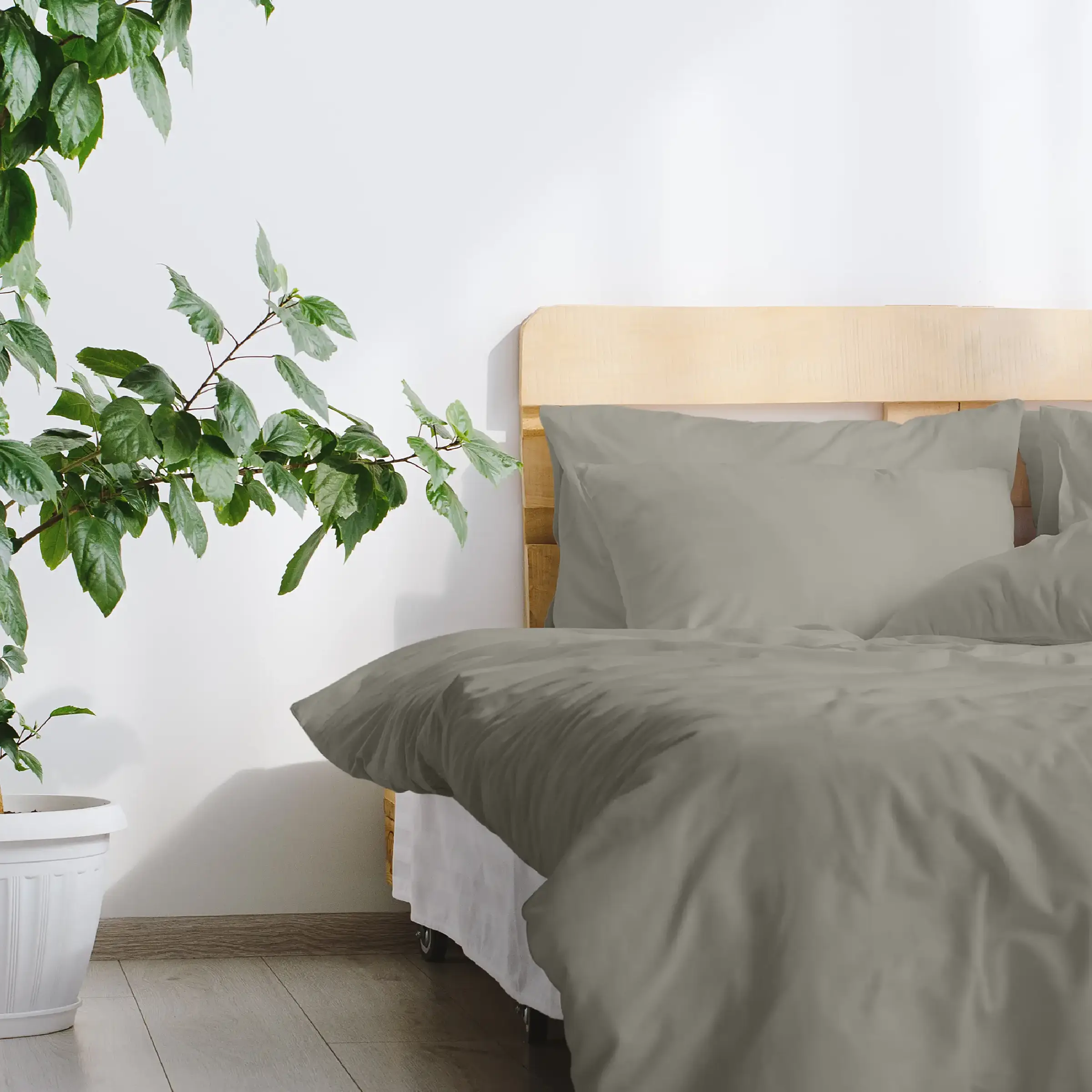 Dommelin Hoeslaken Hoge Hoek Katoen 180TC Kiezel