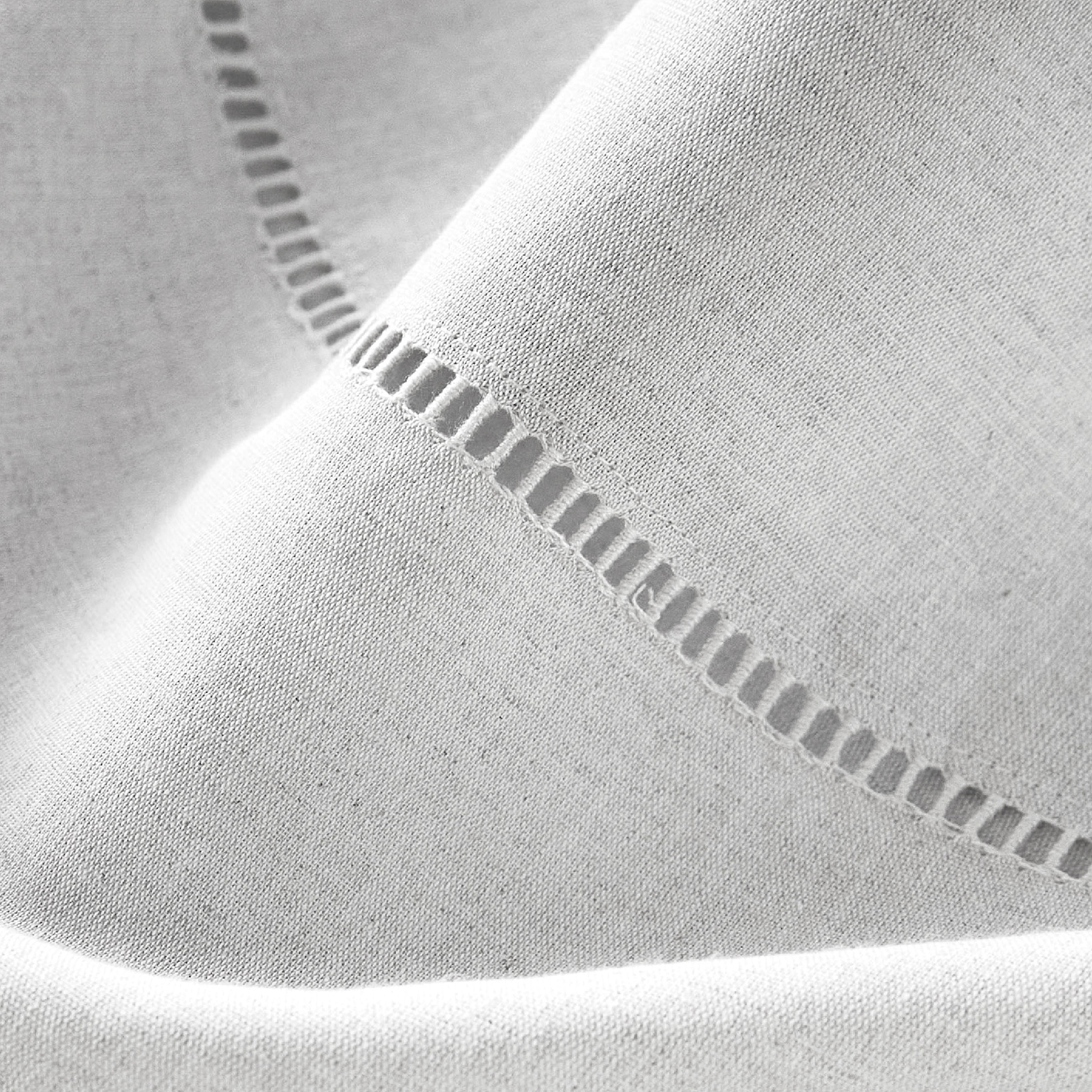 Alexandre Turpault Dekbedovertrek Set Venise Halflinnen Wit