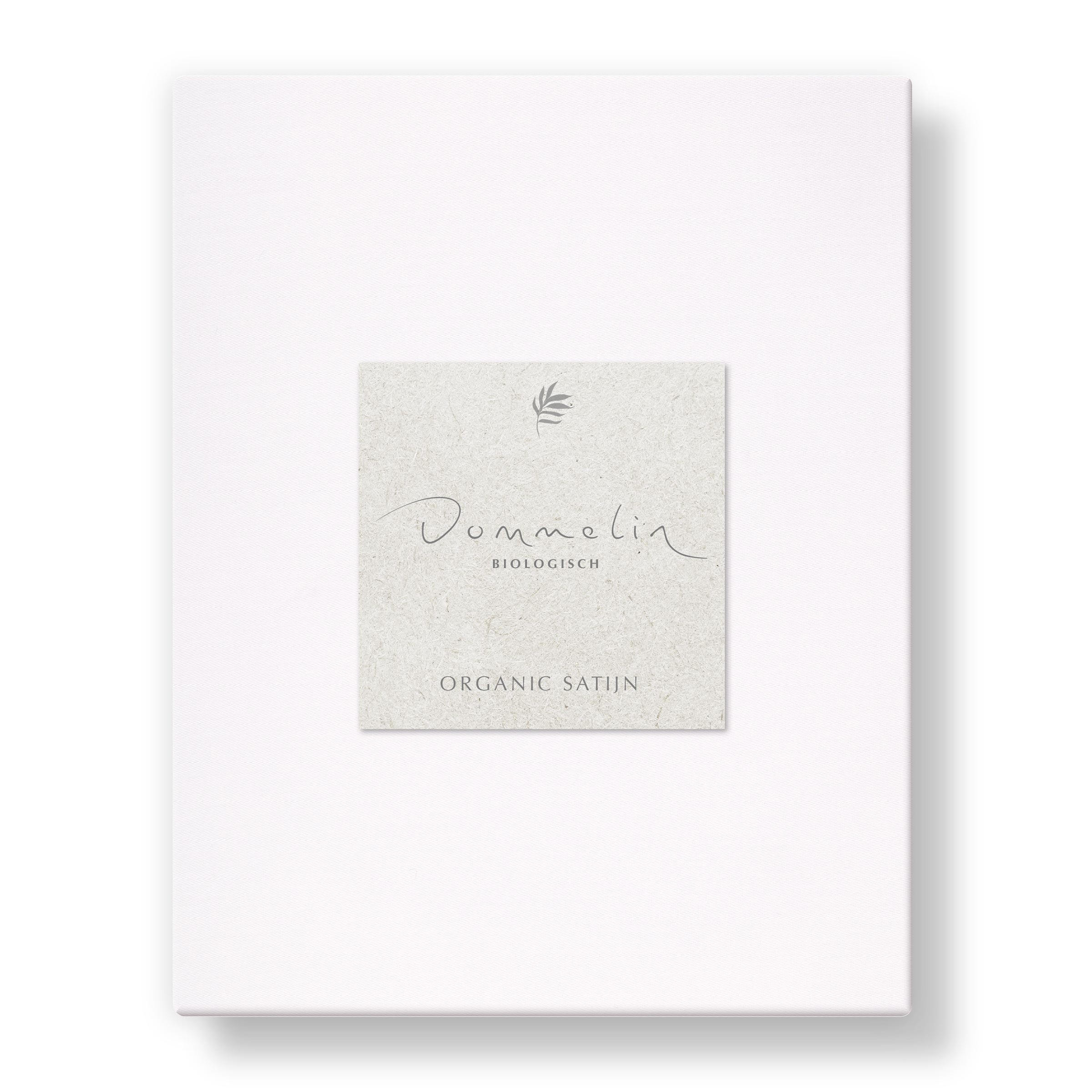 Dommelin Dubbel Split Topper Hoeslaken Organic Satijn 300TC Wit   