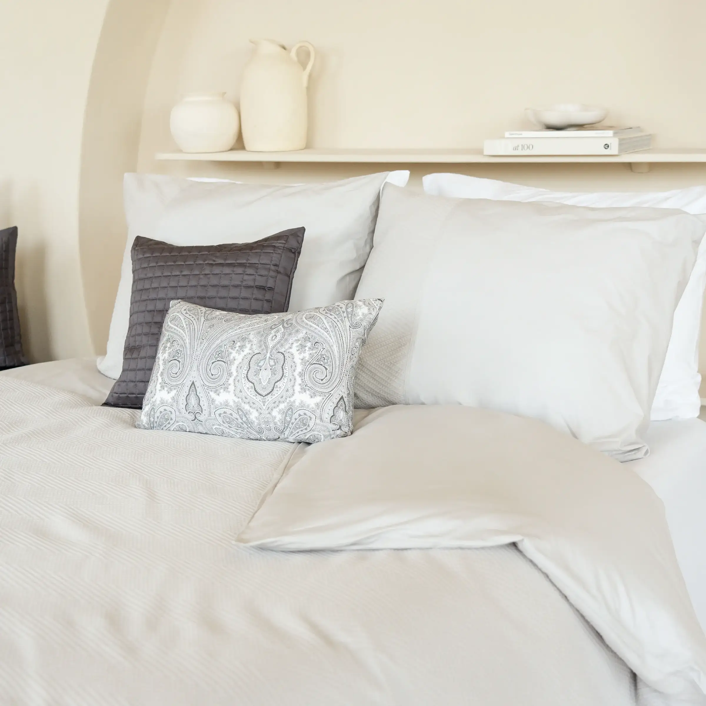 Dommelin Dekbedovertrekset Liva Percal 200TC Zilver