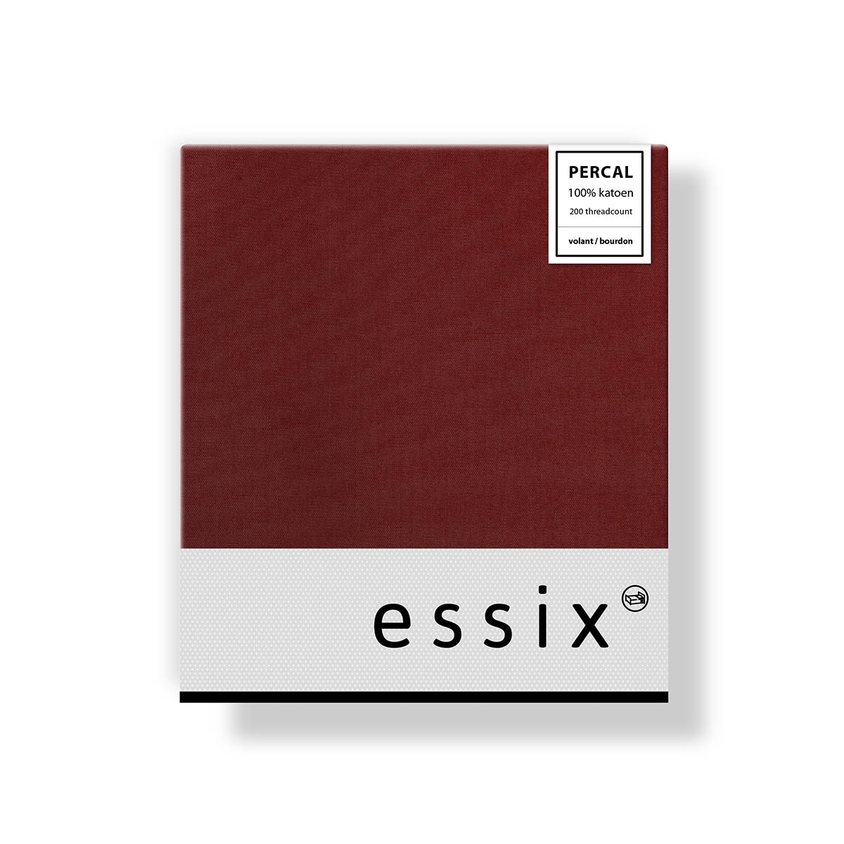 Essix Kussensloop Royal Line Percal 200TC Carmin 65 x 65 cm