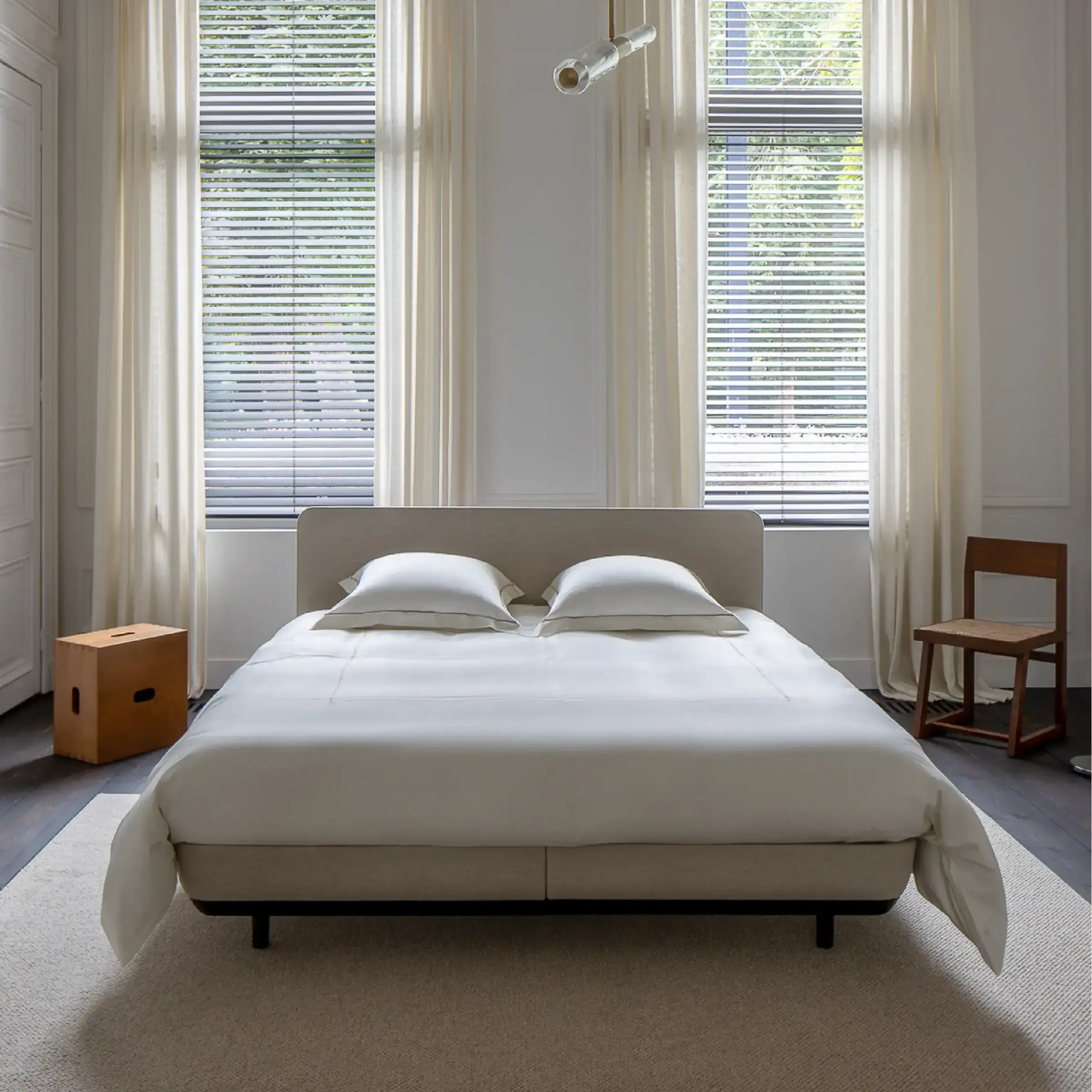 Lysdrap Topper Hoeslaken Satijn 600TC Glacier Gray