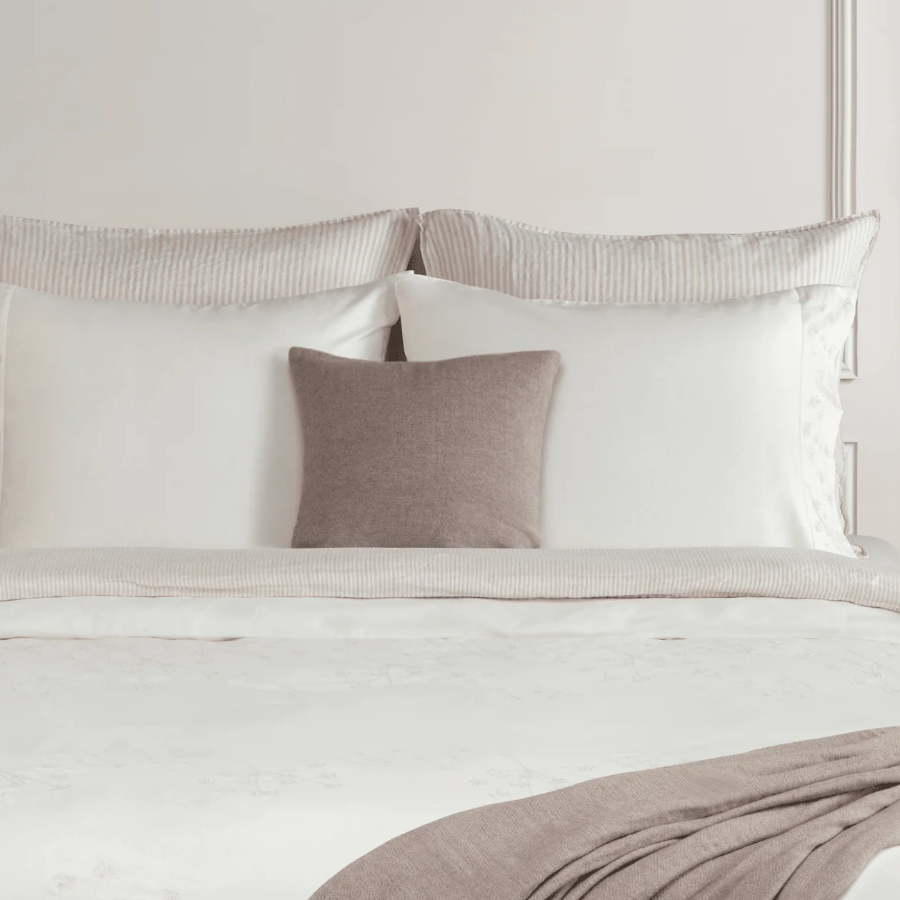Dommelin Sierkussenhoes Bravio Katoen-Wol 300 gr/m2, bed, bedding, kussen, throw, neutrale-kleur