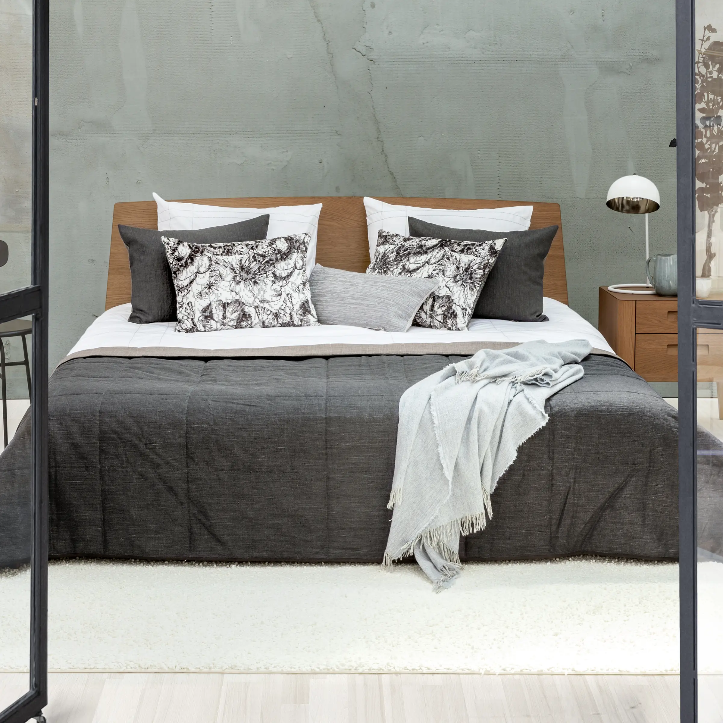 Mrs.Me Dekbedovertrekset Matrix Percal 500TC Wit