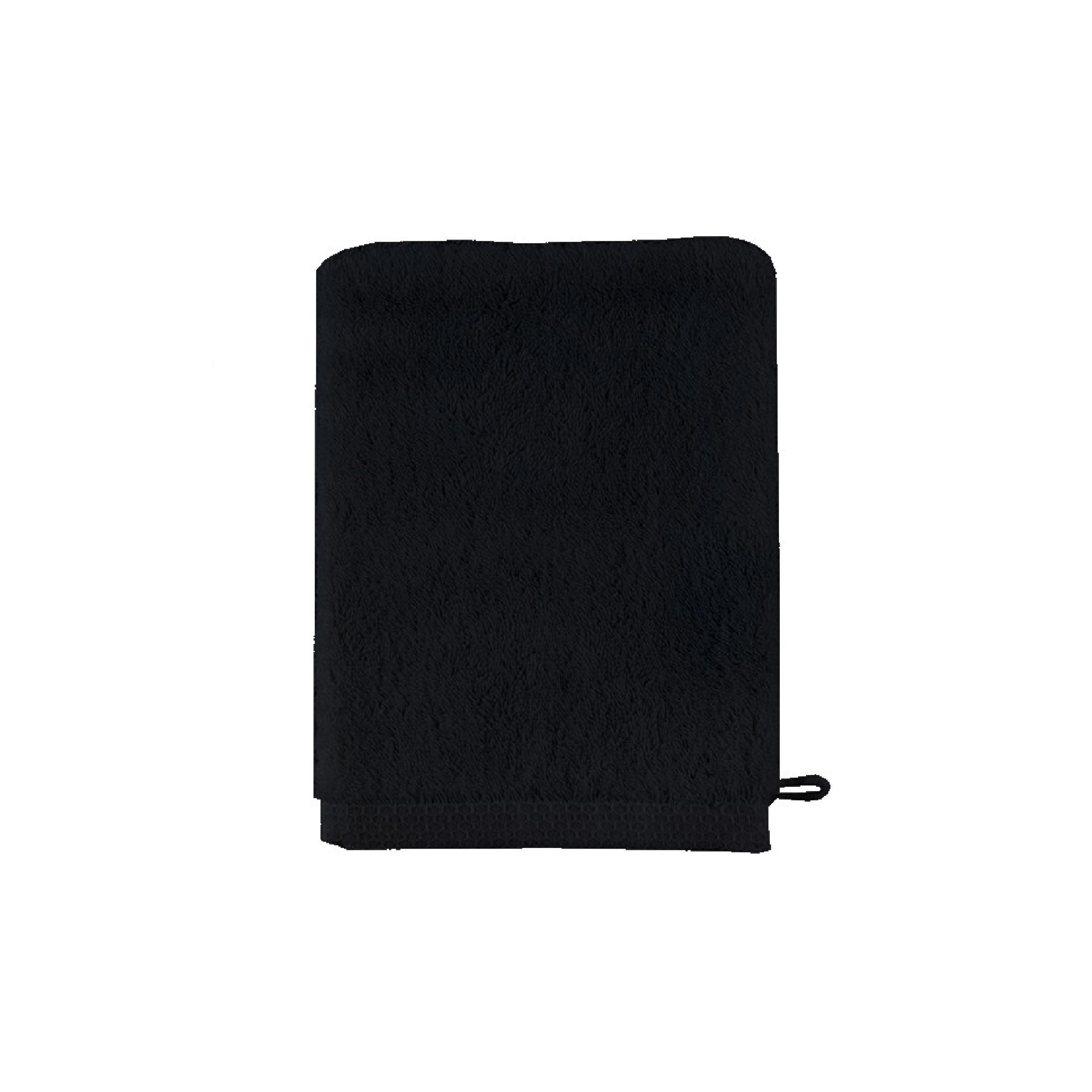 Essix Washandje Aqua Katoen 530 gr/m2 Zwart 16x21 (6st)