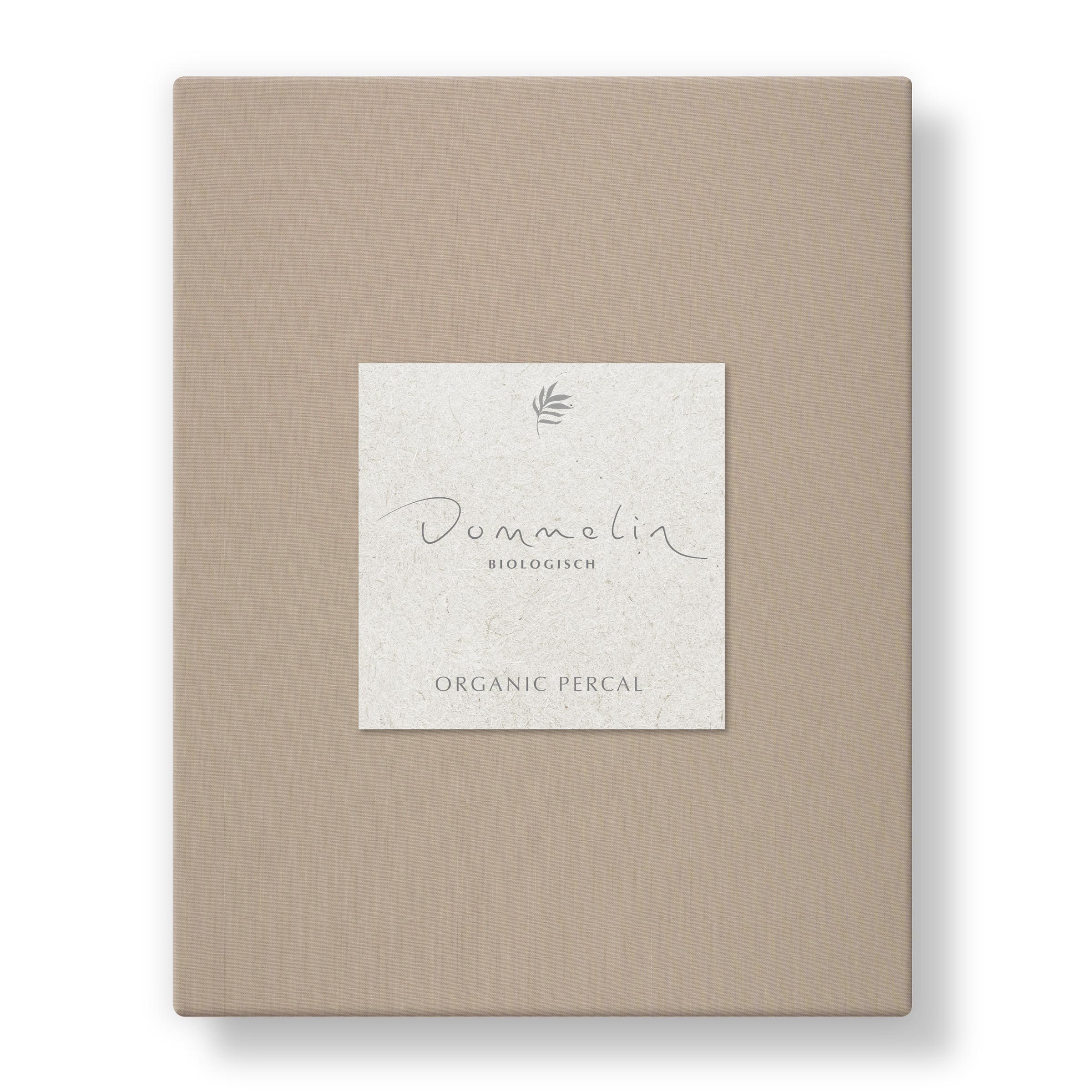 Dommelin Hoeslaken Hoge Hoek Organic Percal 200TC Hazelnoot  