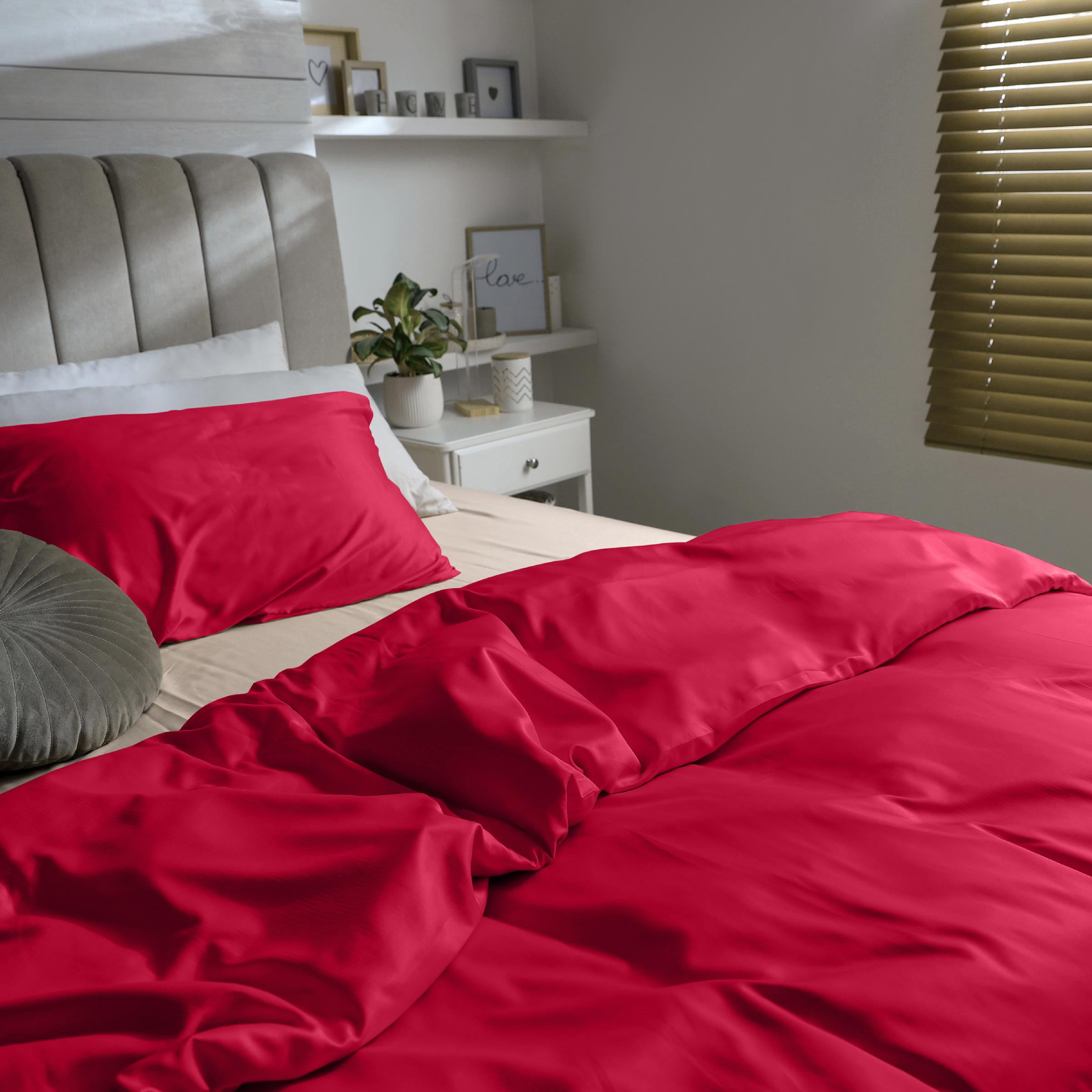 Dommelin Dekbedovertrek Set Satijn 300TC Cherry 