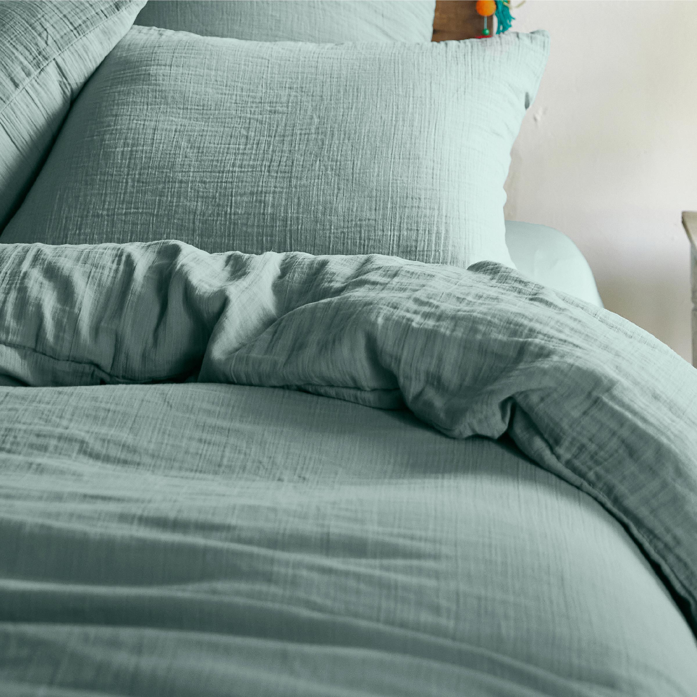 Essix Dekbedovertrek Set Tendresse Stonewashed Katoengaas 145TC Celadon 