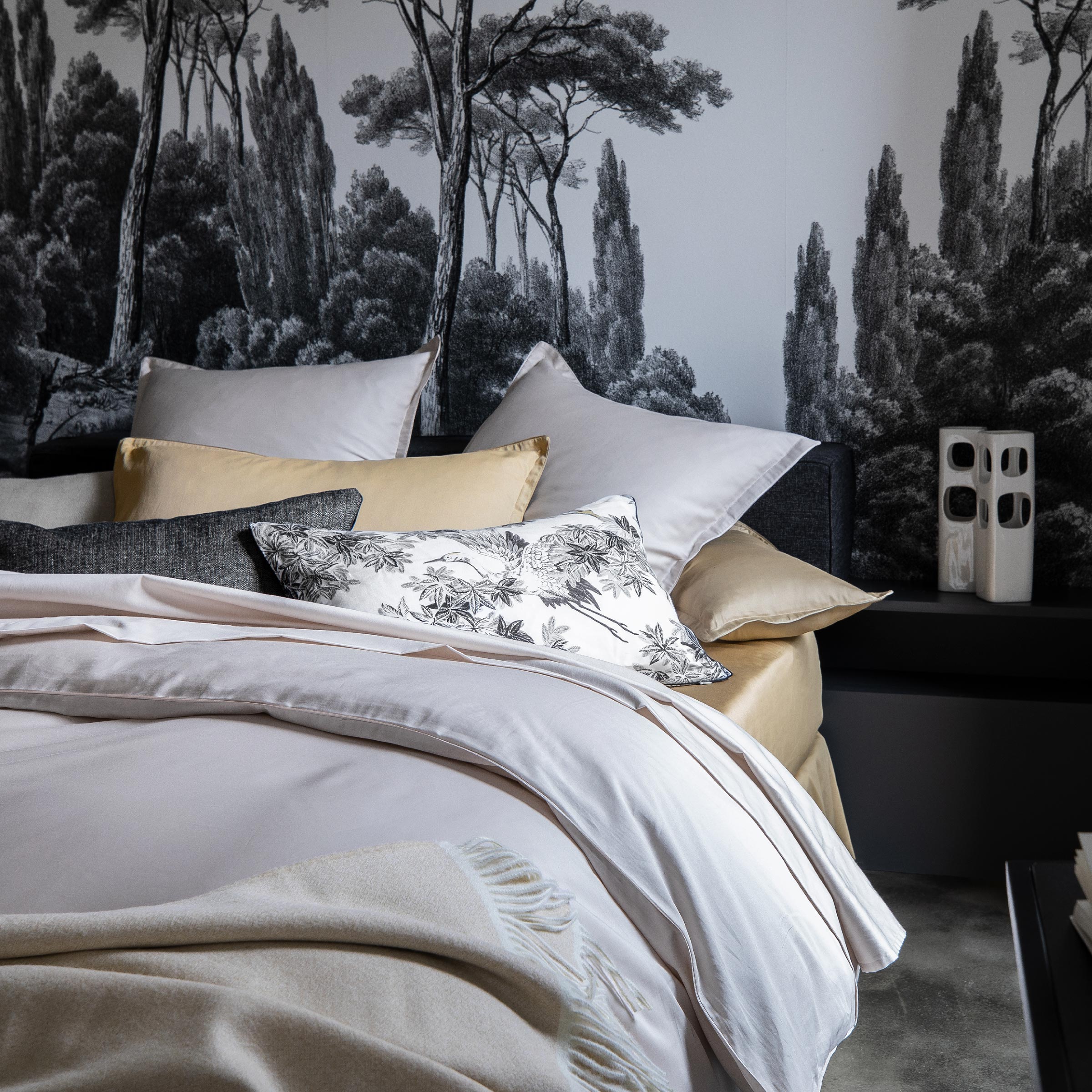 Alexandre Turpault Kussensloop Teophile Organic Satijn 300TC Moon