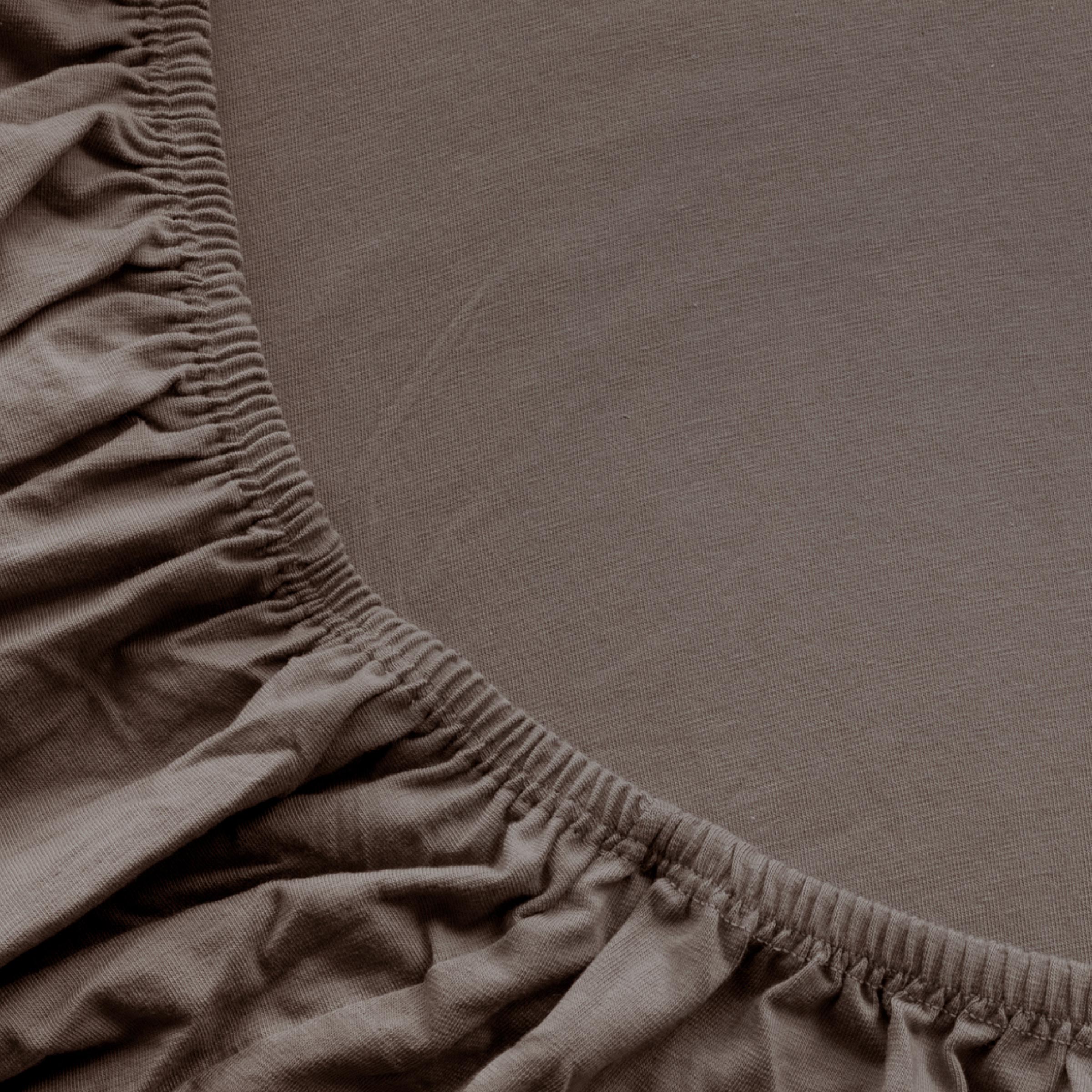 Dommelin Hoeslaken Jersey Deluxe Nootmuskaat