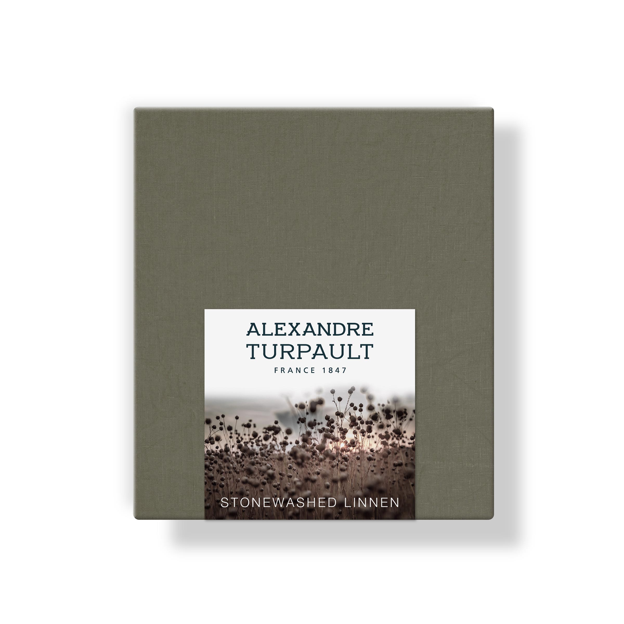 Alexandre Turpault Kussensloop Nouvelle Vague Stonewashed Linnen Kaki