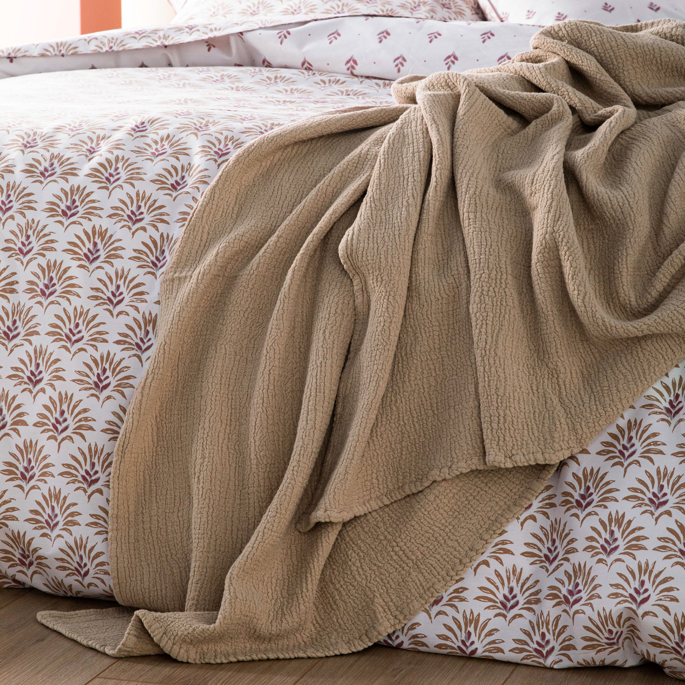 Essix Sprei Jazzy Stonewashed Katoengaas Wit 260 x 240 cm