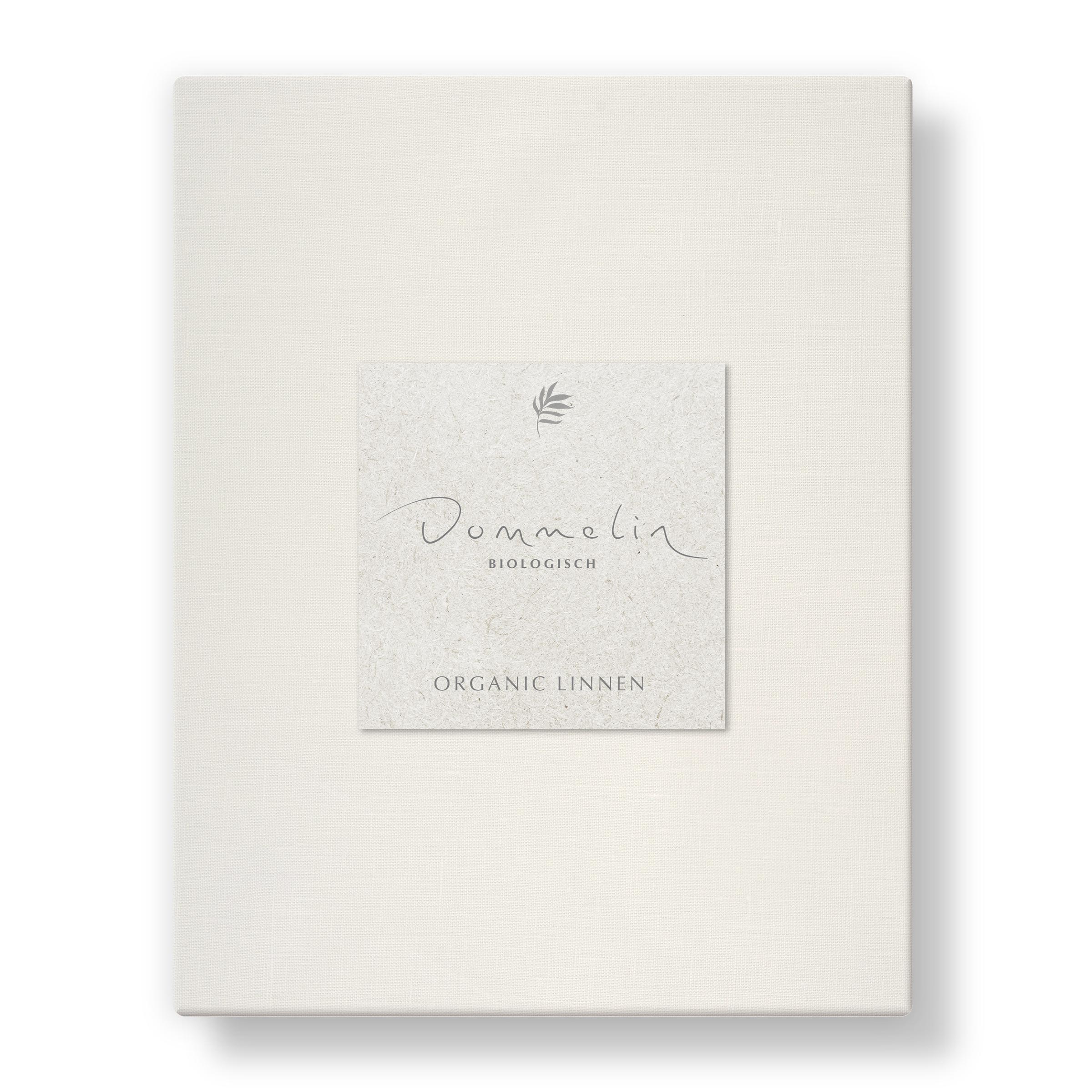 Dommelin Split Hoeslaken Organic Linnen 140TC Wolwit