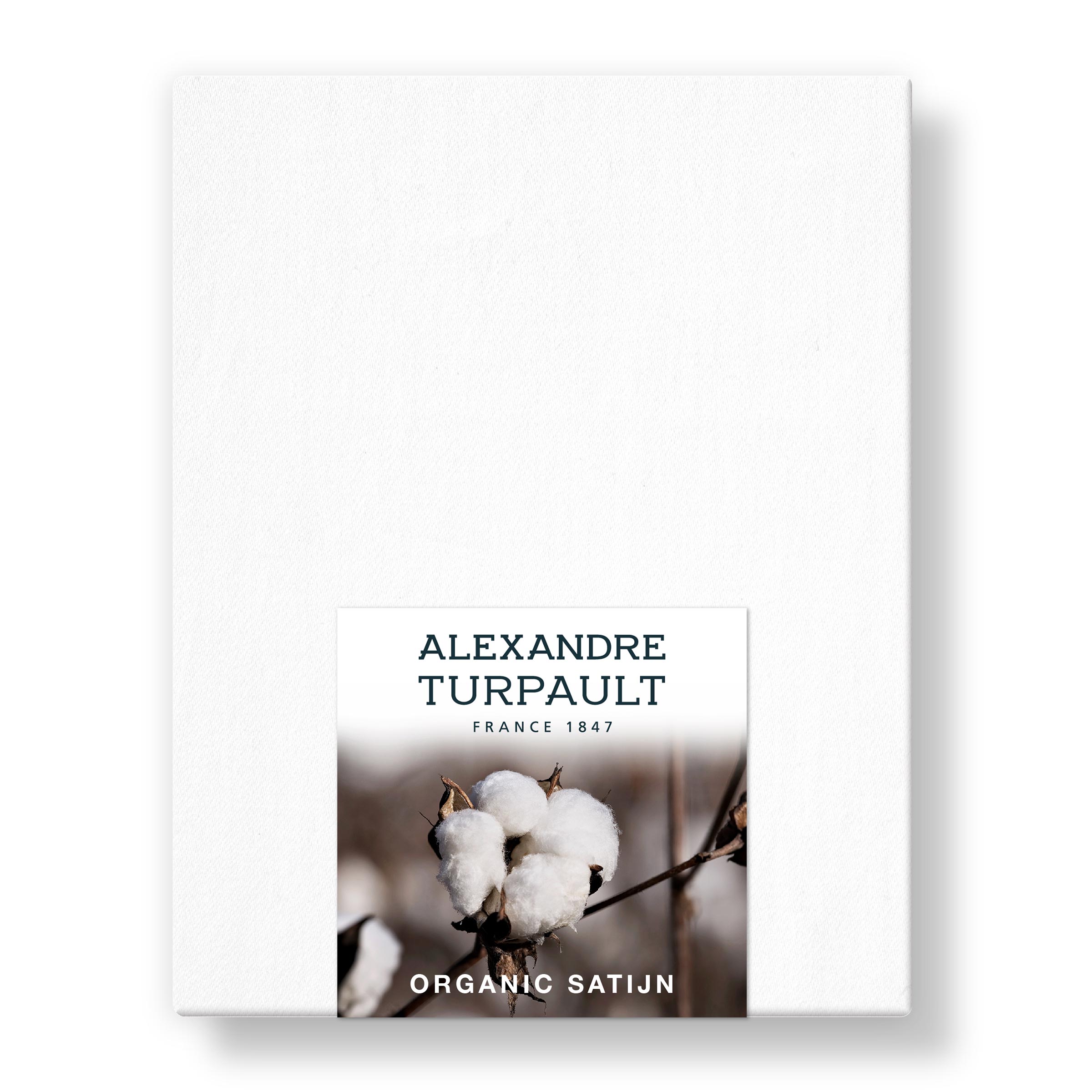 Alexandre Turpault Hoeslaken Hoge Hoek Teophile Organic Satijn 300TC Wit
