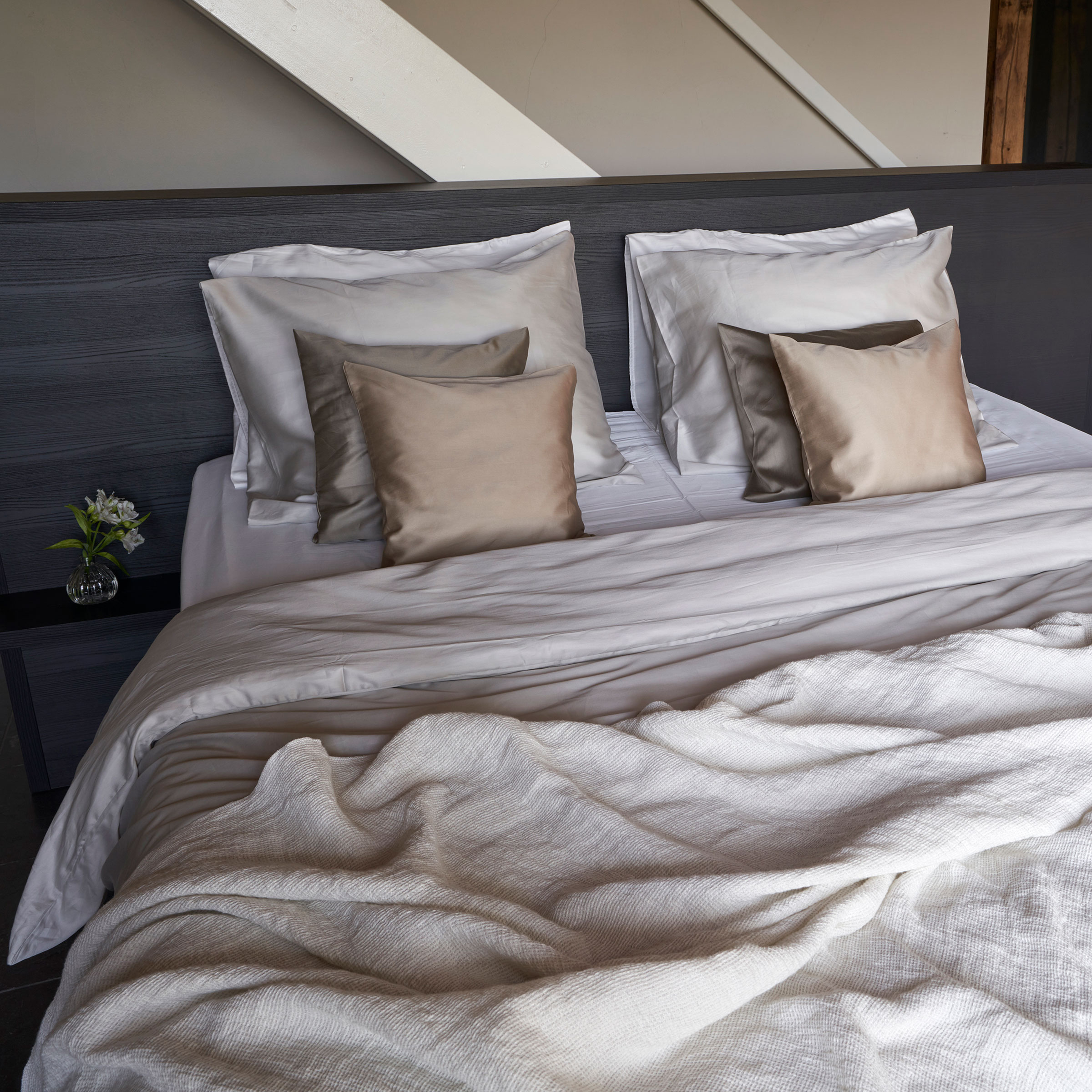 Dommelin Sprei Organic Linnen Duifgrijs