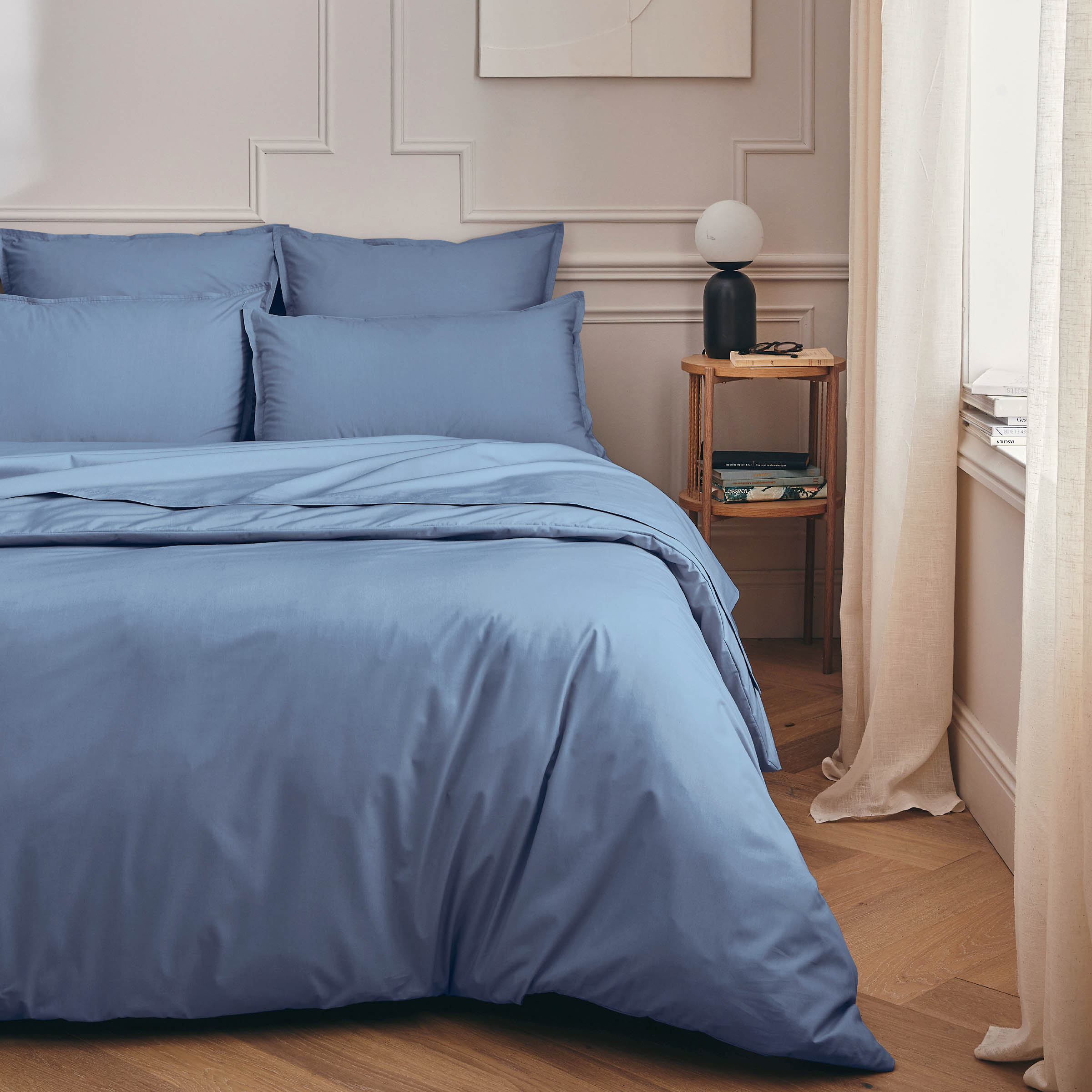 Essix Dekbedovertrek Set Premiere Percal 200TC Bleu Olympe 