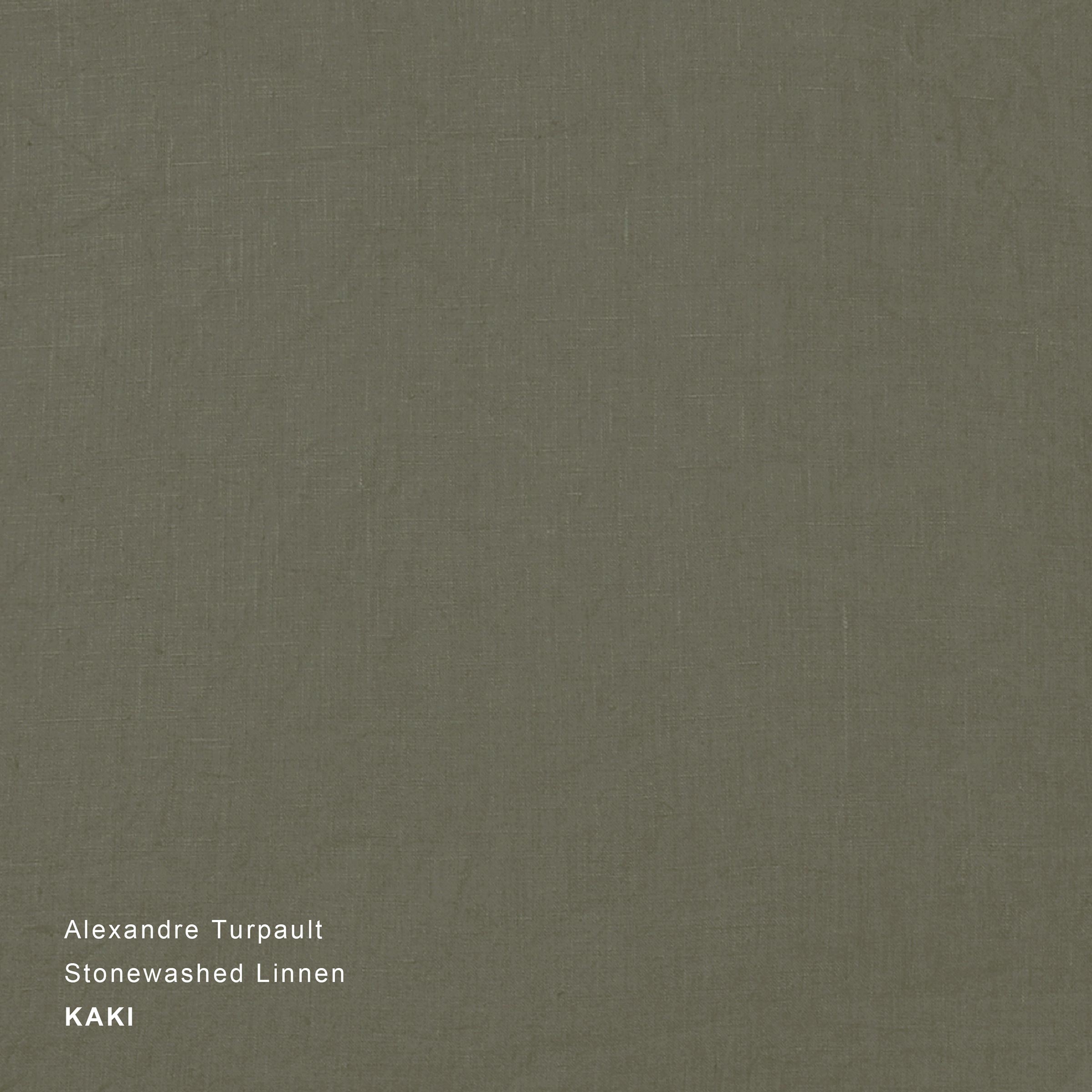 Alexandre Turpault Hoeslaken Hoge Hoek Nouvelle Vague Stonewashed Linnen Kaki