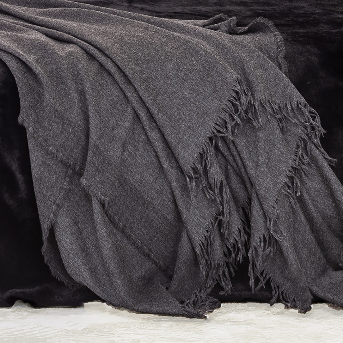 Mrs.Me Deken Nick Wol Mix Graphite 180 x 300 cm