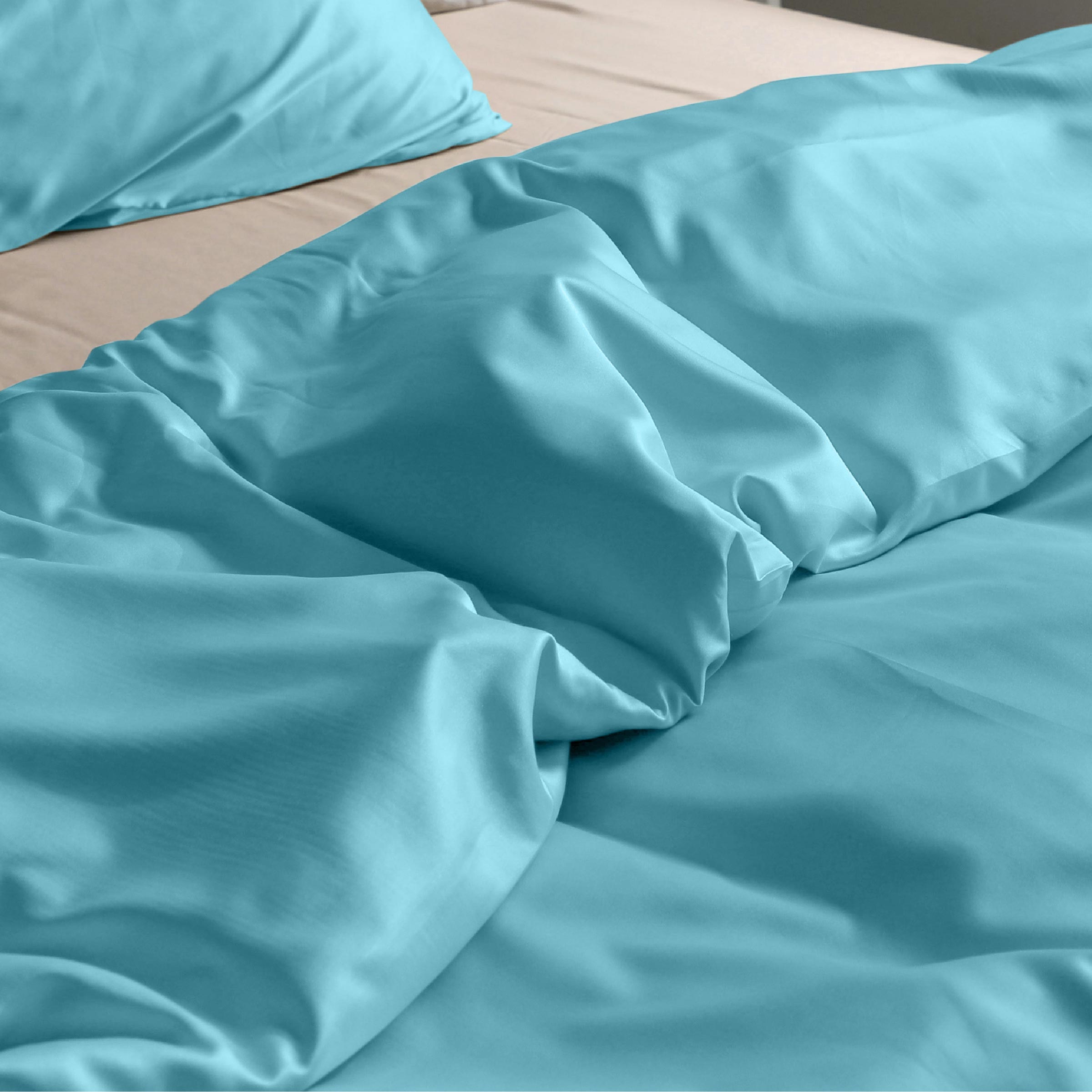 Dommelin Dekbedovertrek Set Satijn 300TC Aquamarijn