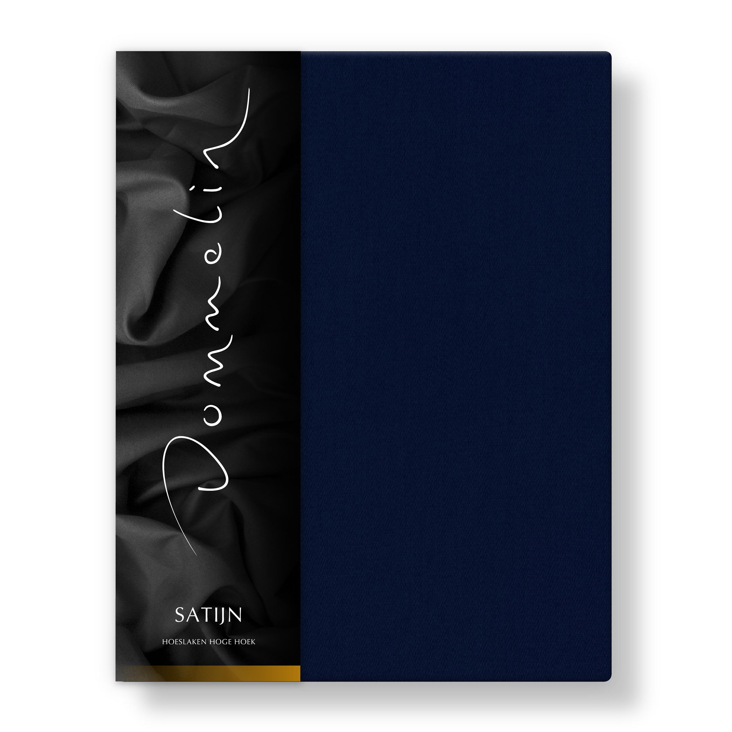Dommelin Hoeslaken Hoge Hoek Satijn 300TC Navy