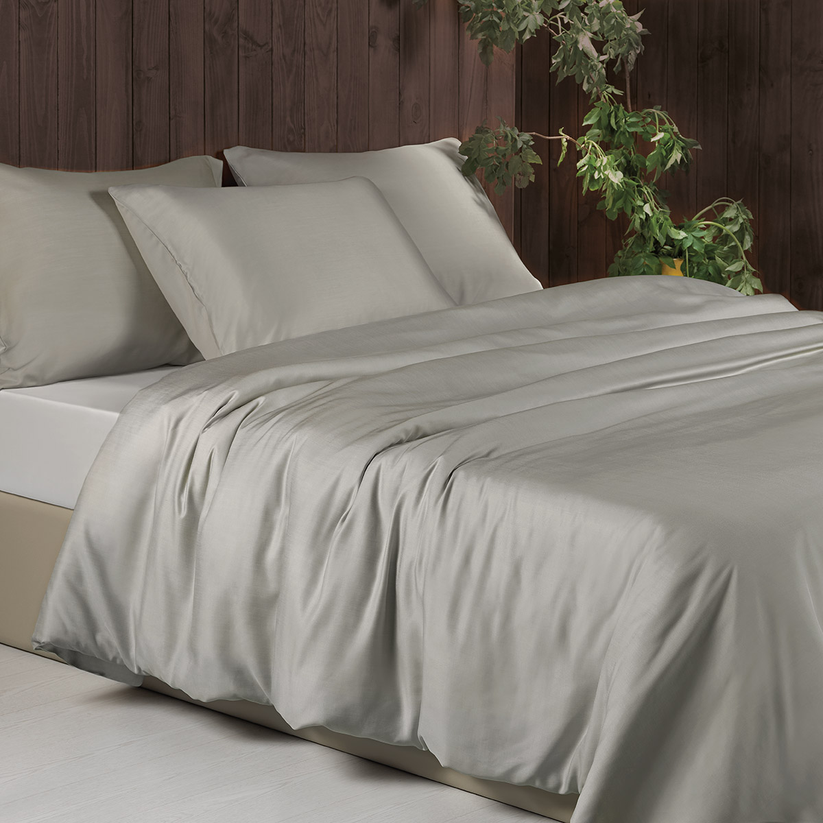 Dommelin Dekbedovertrekset Madeira Micromodal 300TC Lichtgrijs