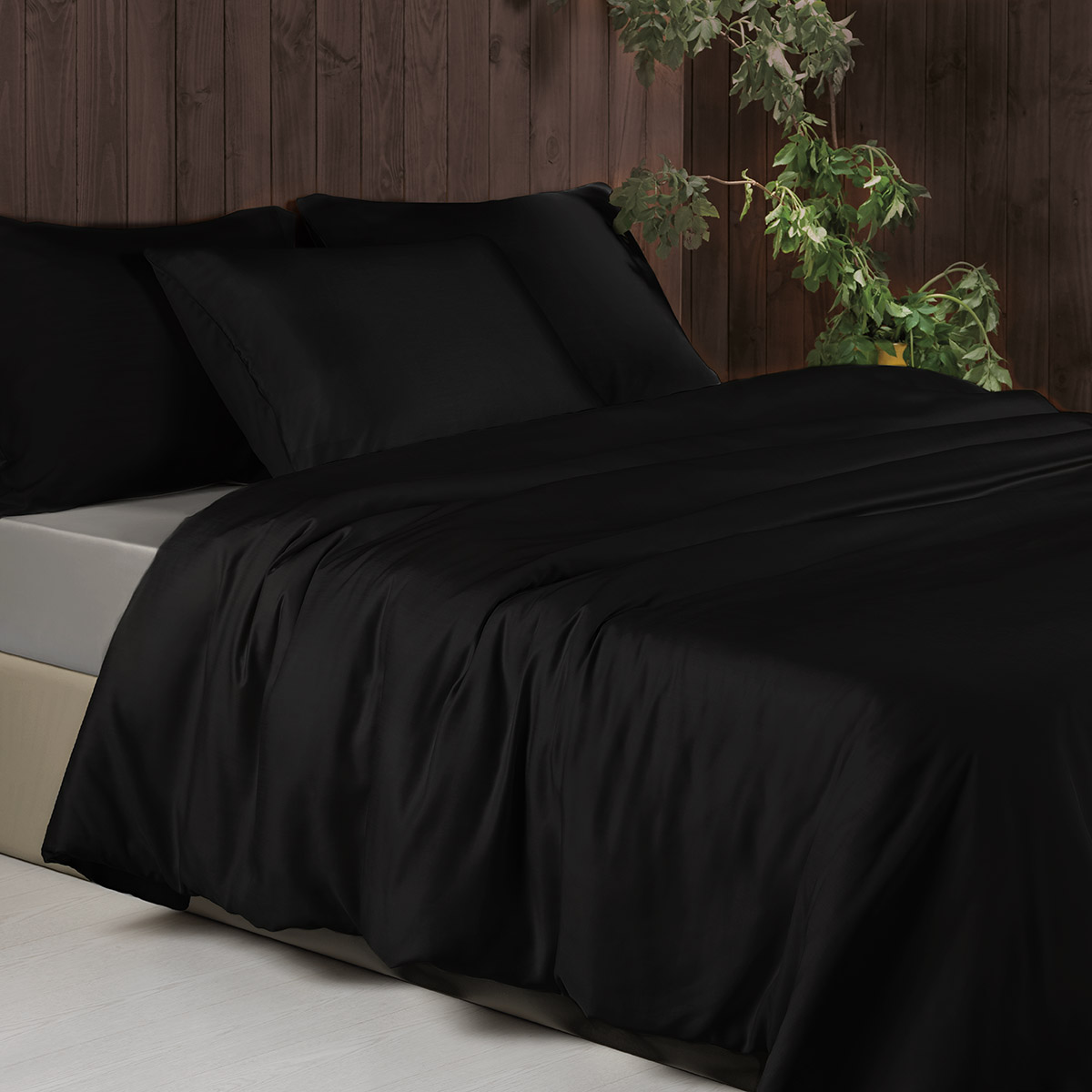 Dommelin Dekbedovertrekset Madeira Micromodal 300TC Zwart