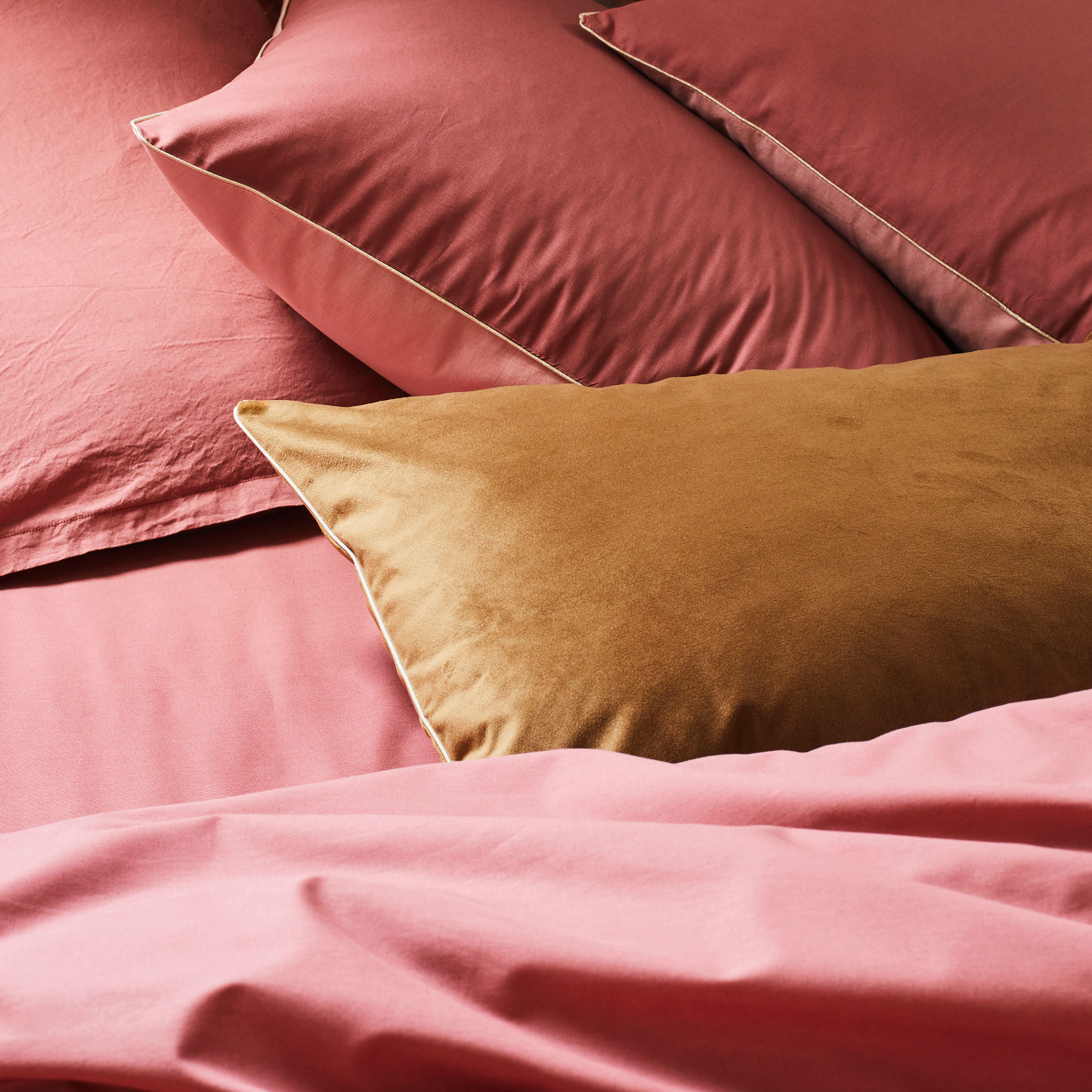 Essix Dekbedovertrek Set Bons Jours Entincelle Katoen 145TC Rose Indien - Solaire 