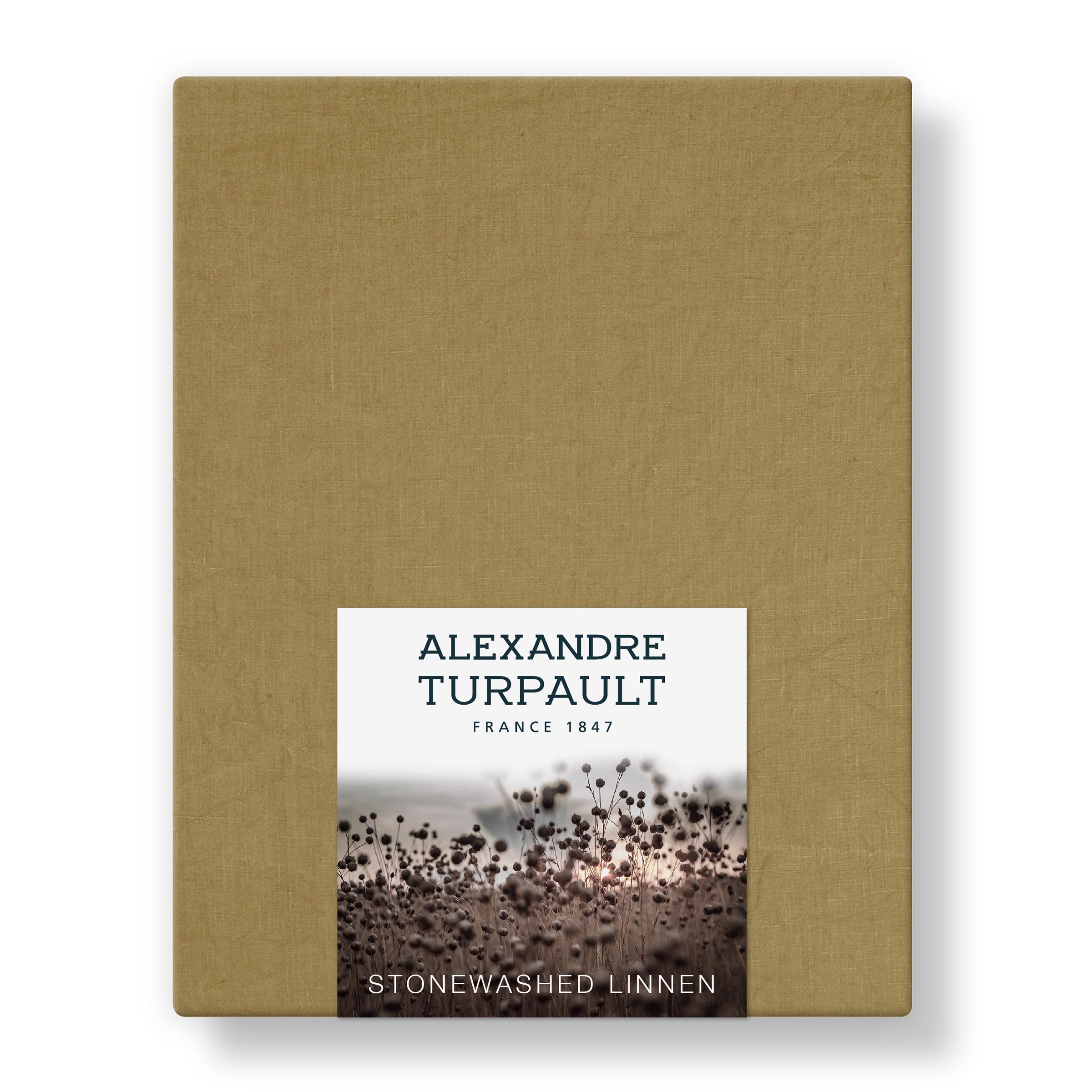 Alexandre Turpault Hoeslaken Hoge Hoek Nouvelle Vague Stonewashed Linnen Sienne