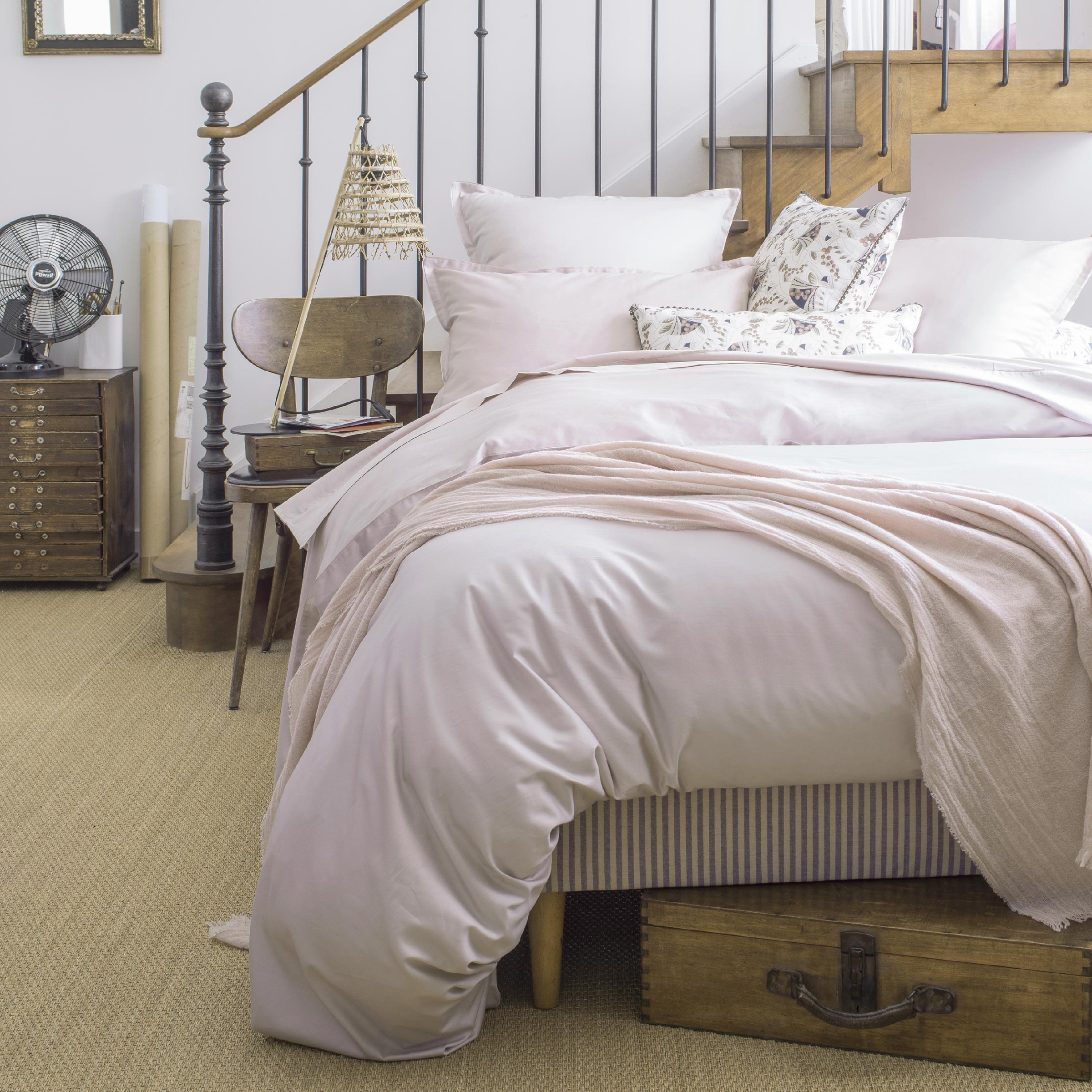 Alexandre Turpault Kussensloop Teophile Organic Satijn 300TC Pink Dew