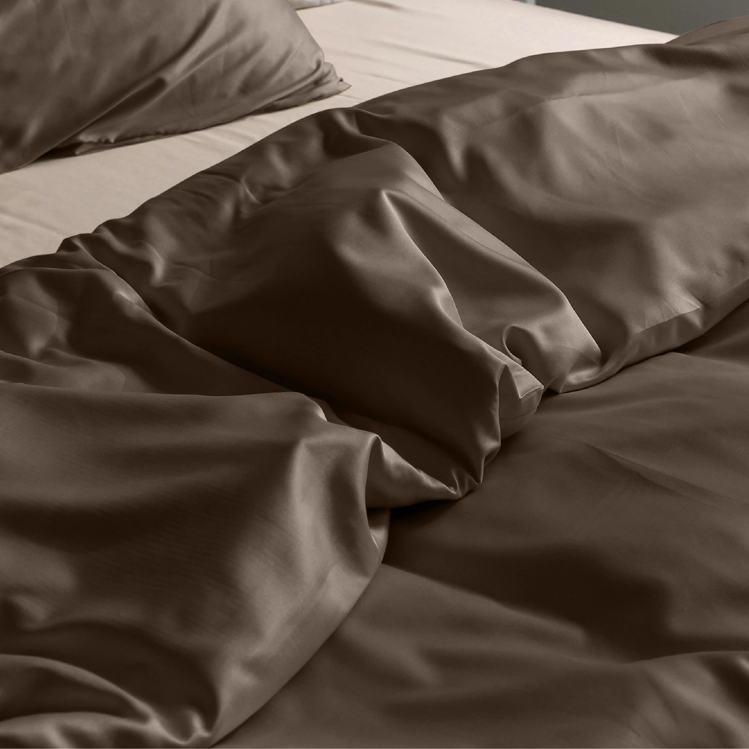 Dommelin Dekbedovertrek Set Satijn 300TC Bruin