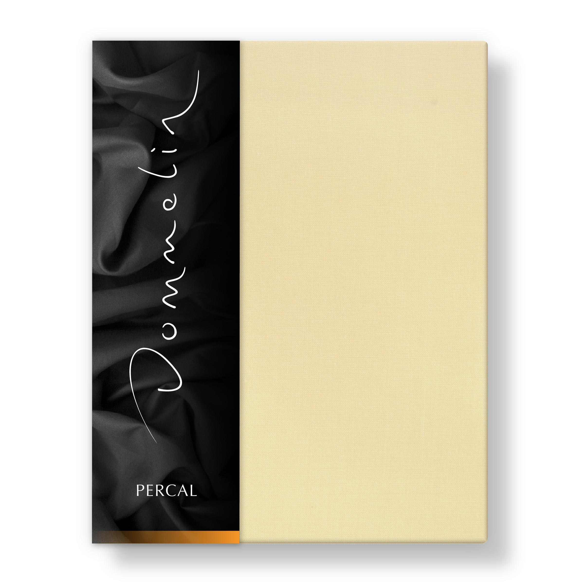 Dommelin Dubbel Split Hoeslaken Percal 200TC Lichtgeel