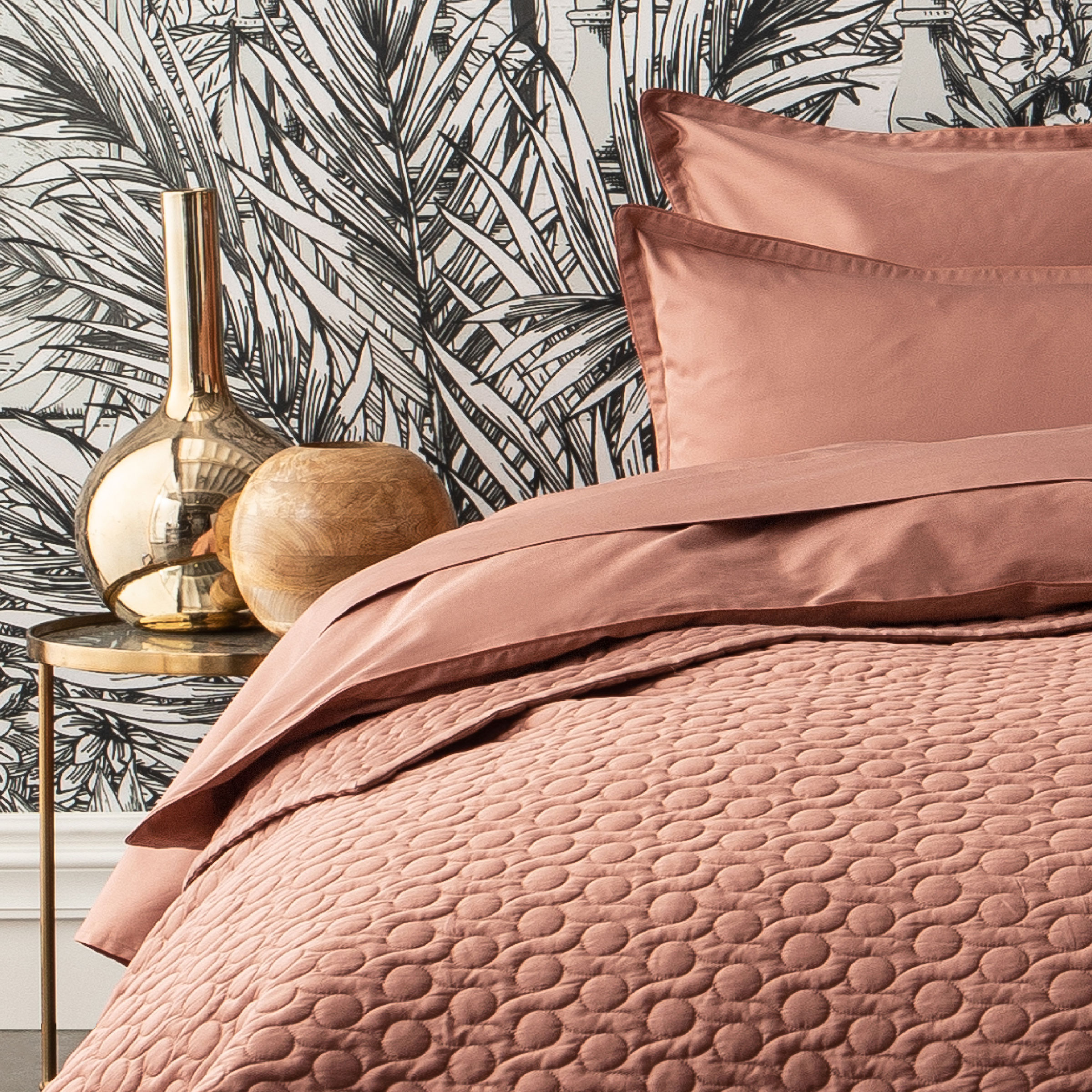 Alexandre Turpault Sprei Poesie Satijn Terracotta 260 x 240 cm