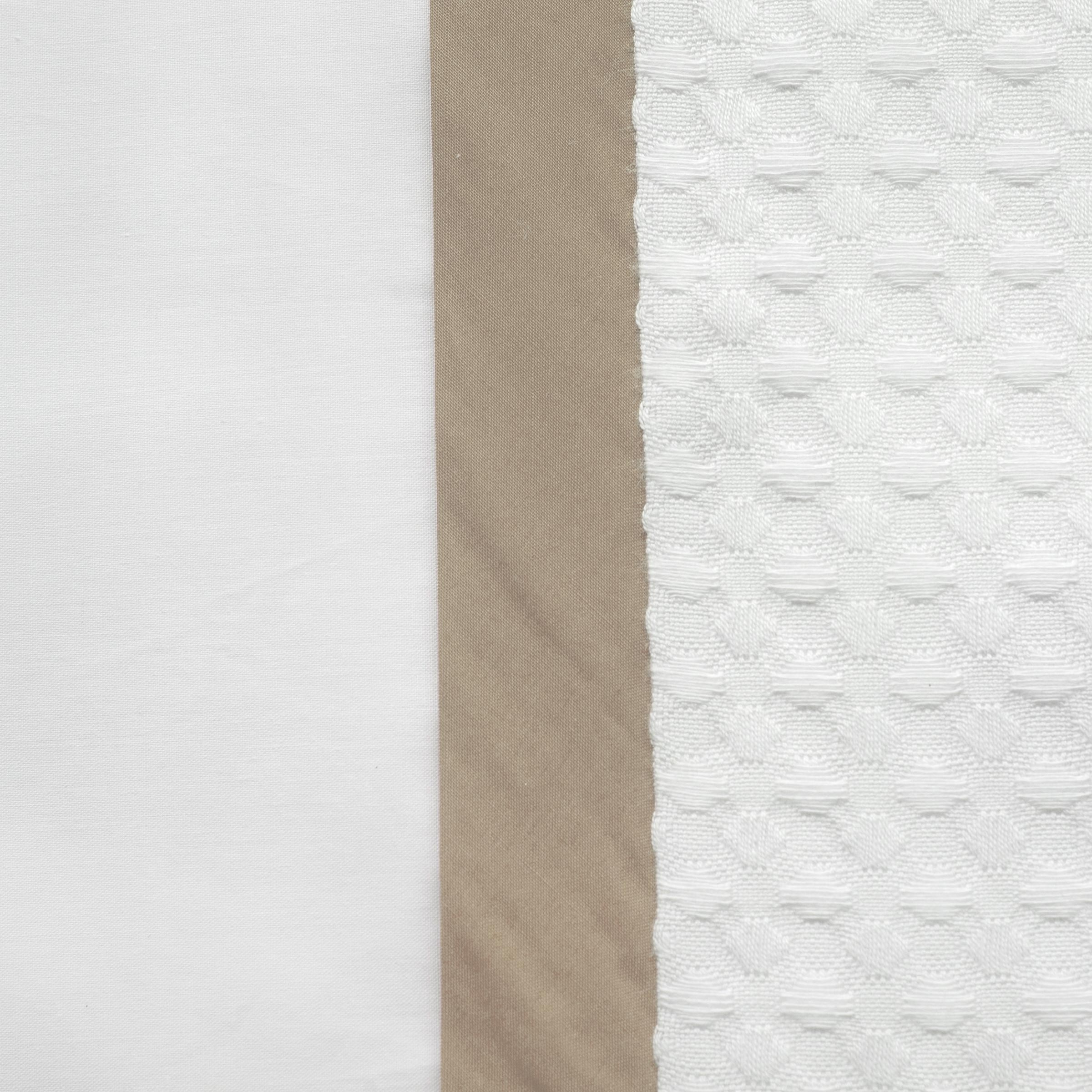 Dommelin Dekbedovertrekset Bari Percal 200TC Wit - Kaki