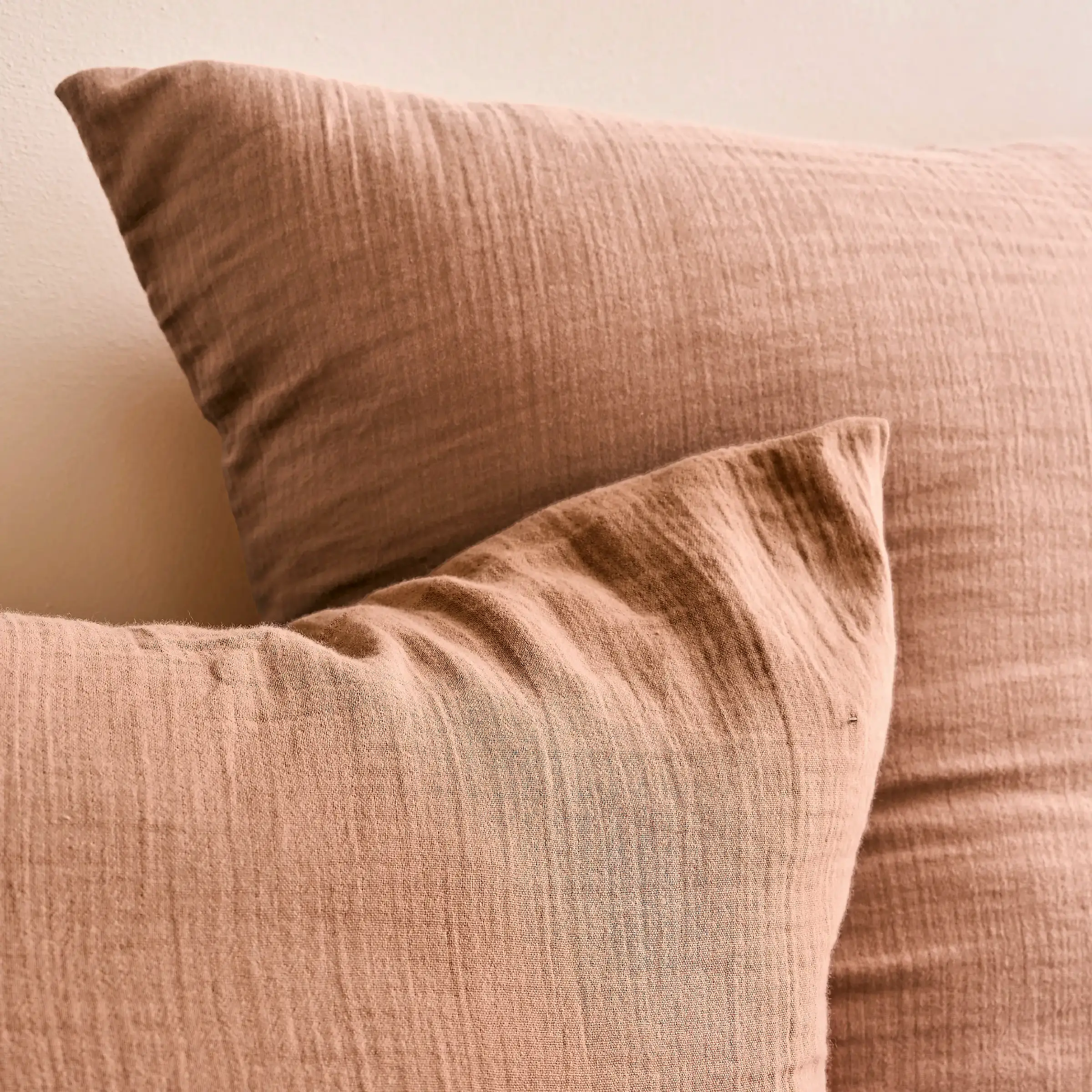 Essix Kussensloop Tendresse Stonewashed Katoengaas 145TC Mocha