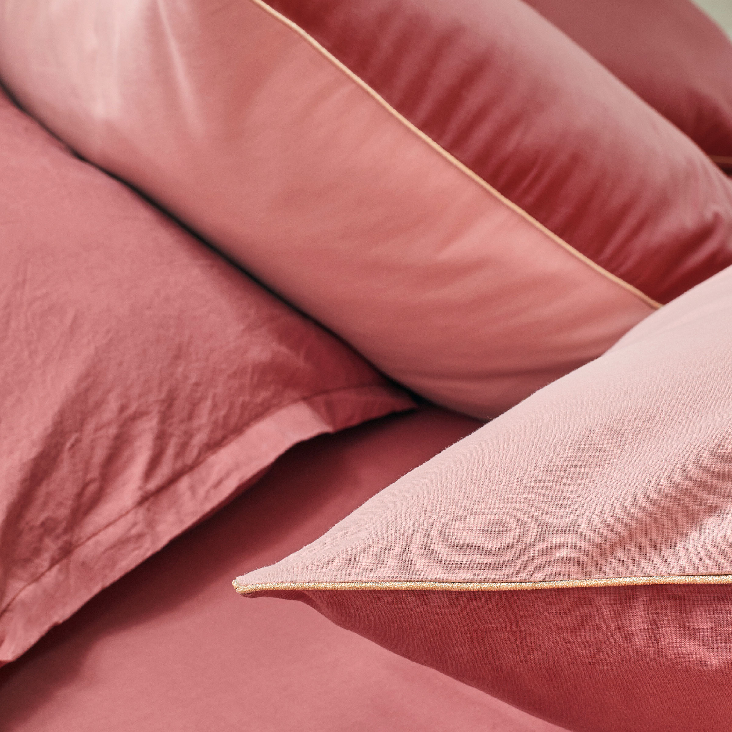 Essix Dekbedovertrek Set Bons Jours Entincelle Katoen 145TC Rose Indien - Solaire 