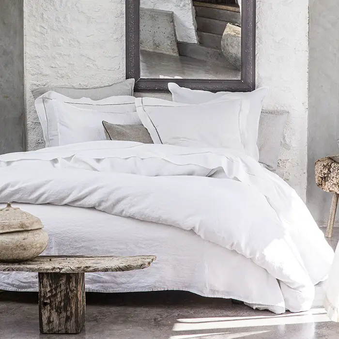 Alexandre Turpault Dekbedovertrek Set Regence Linnen Wit 