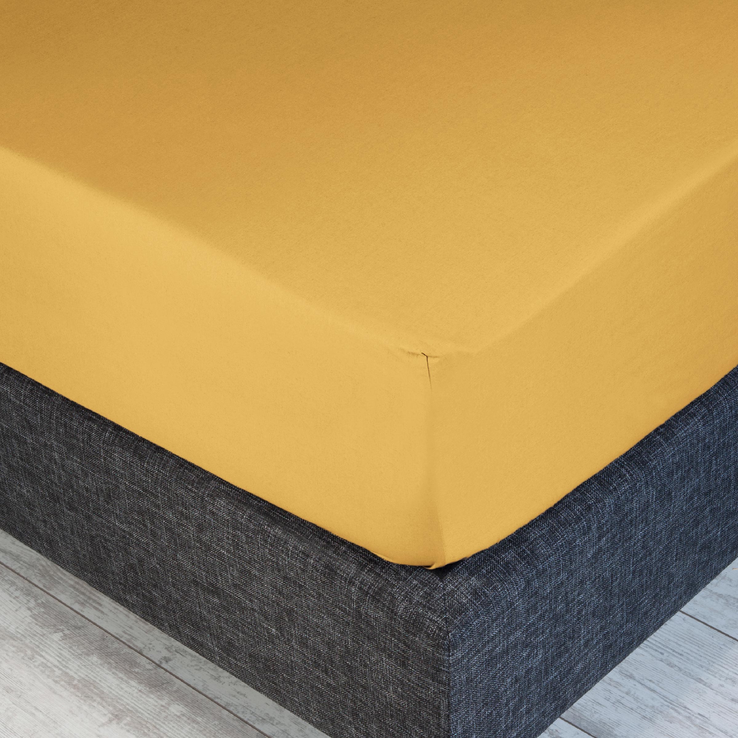 Dommelin Hoeslaken Satijn 300TC Okergeel