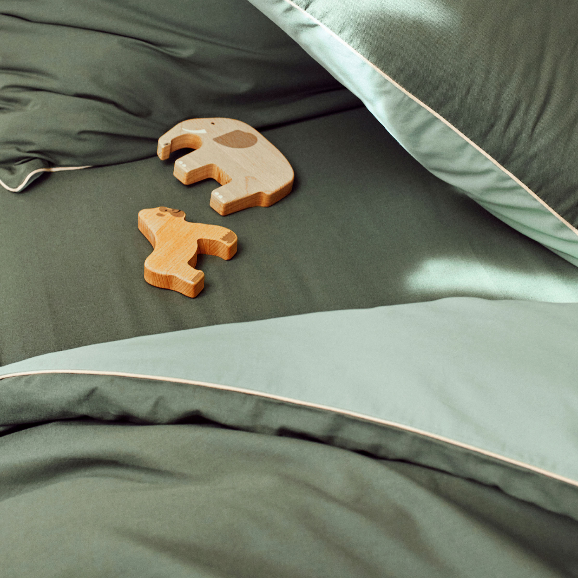 Essix Dekbedovertrek Set Bons Jours Katoen 145TC Palme - Aloe 