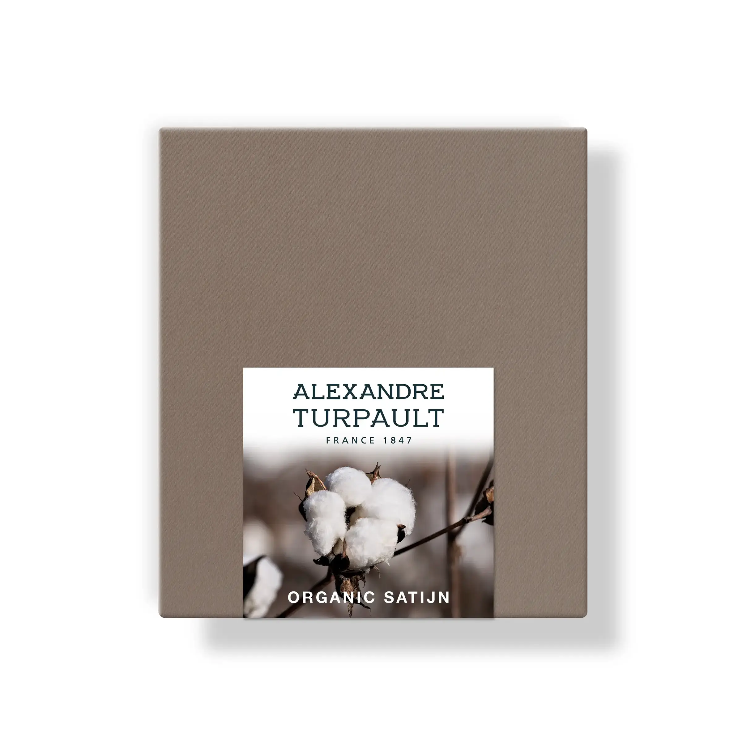 Alexandre Turpault Kussensloop Teophile Organic Satijn 300TC Deer Brown