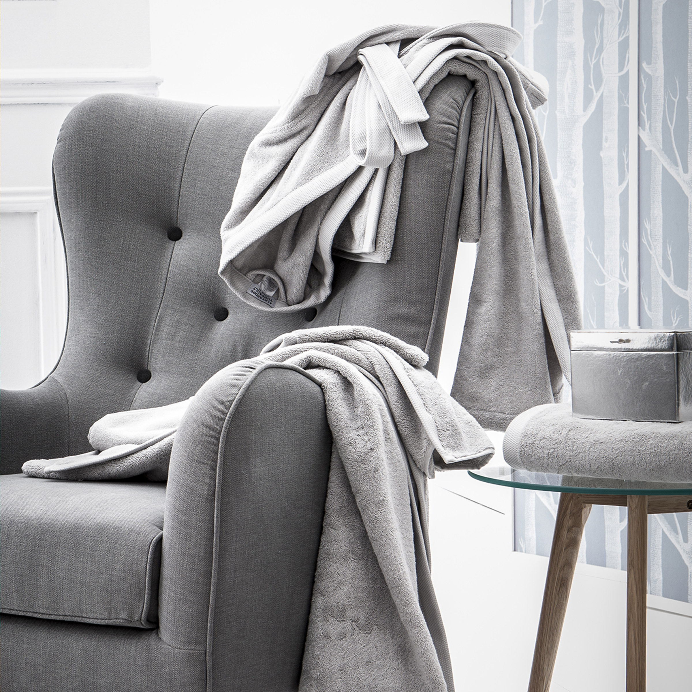 Alexandre Turpault Gastendoekje Essentiel Organic Katoen 650 gr/m2 Light Grey 40 x 60 cm