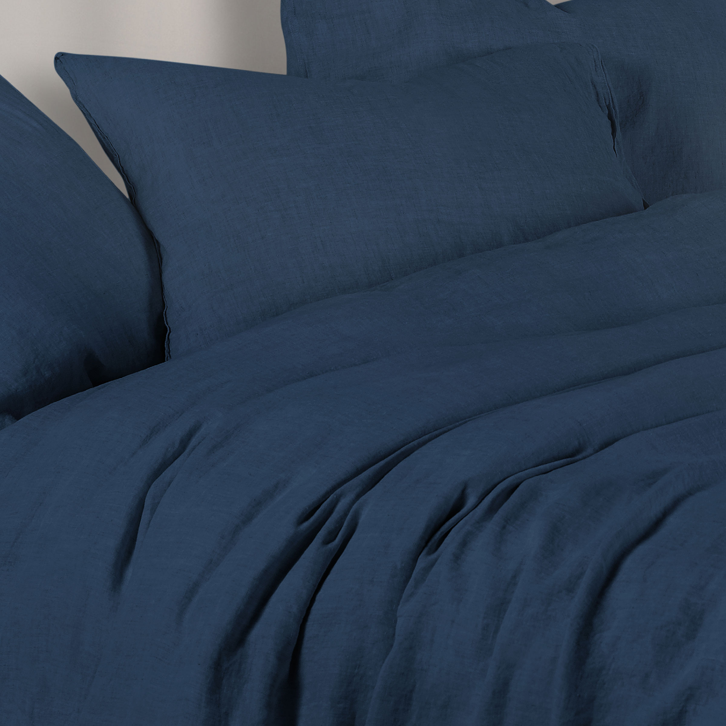 Dommelin Dekbedovertrekset Tough Stonewashed Linnen Navyblauw