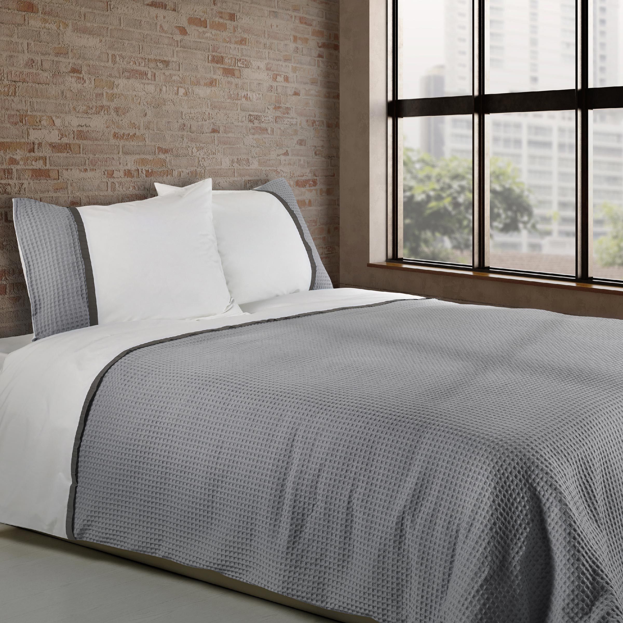 Dommelin Dekbedovertrekset Bari Percal 200TC Muisgrijs - Leisteengrijs