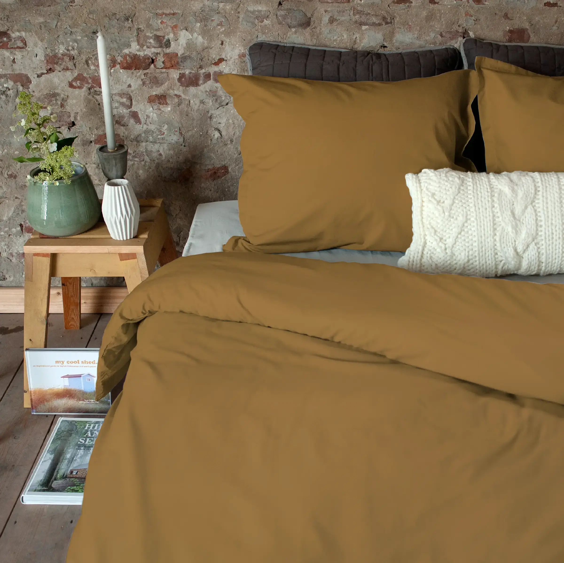 Dommelin Kussensloop Percal 400TC Saffraan